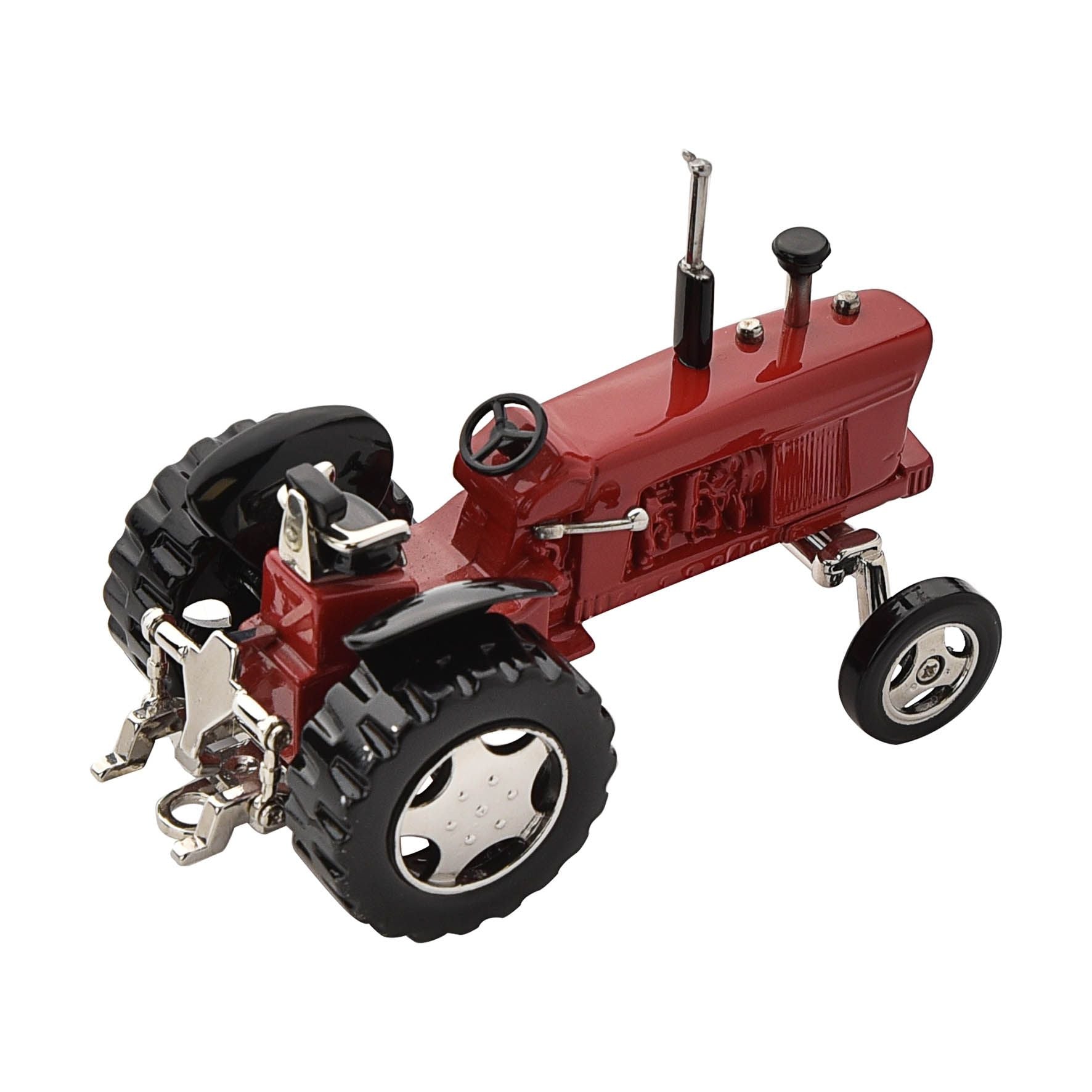 Wm Widdop Miniature Clock Tractor Red & Black Roman Dial