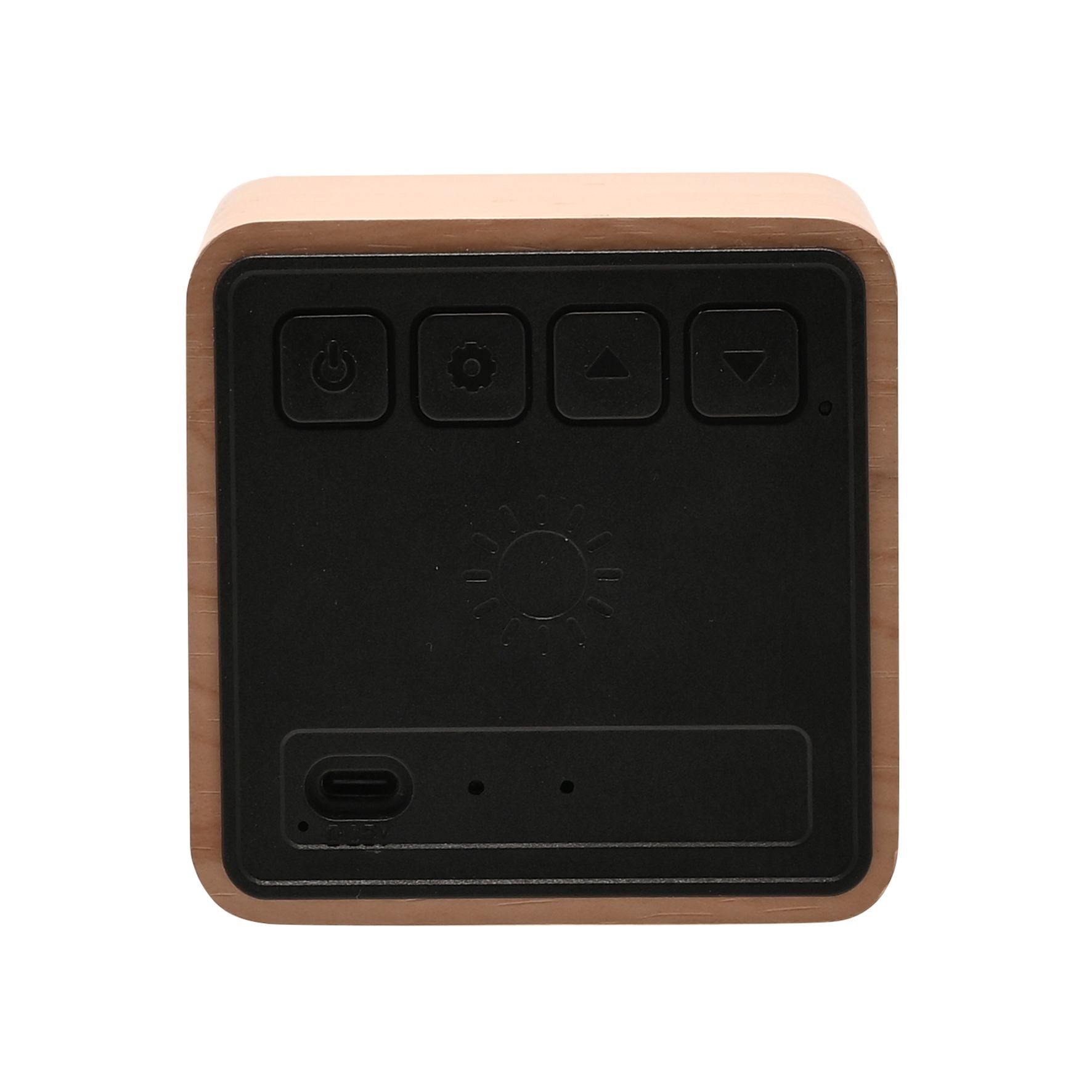 Interval Wooden Alarm Clock with Bluetooth Speaker - White