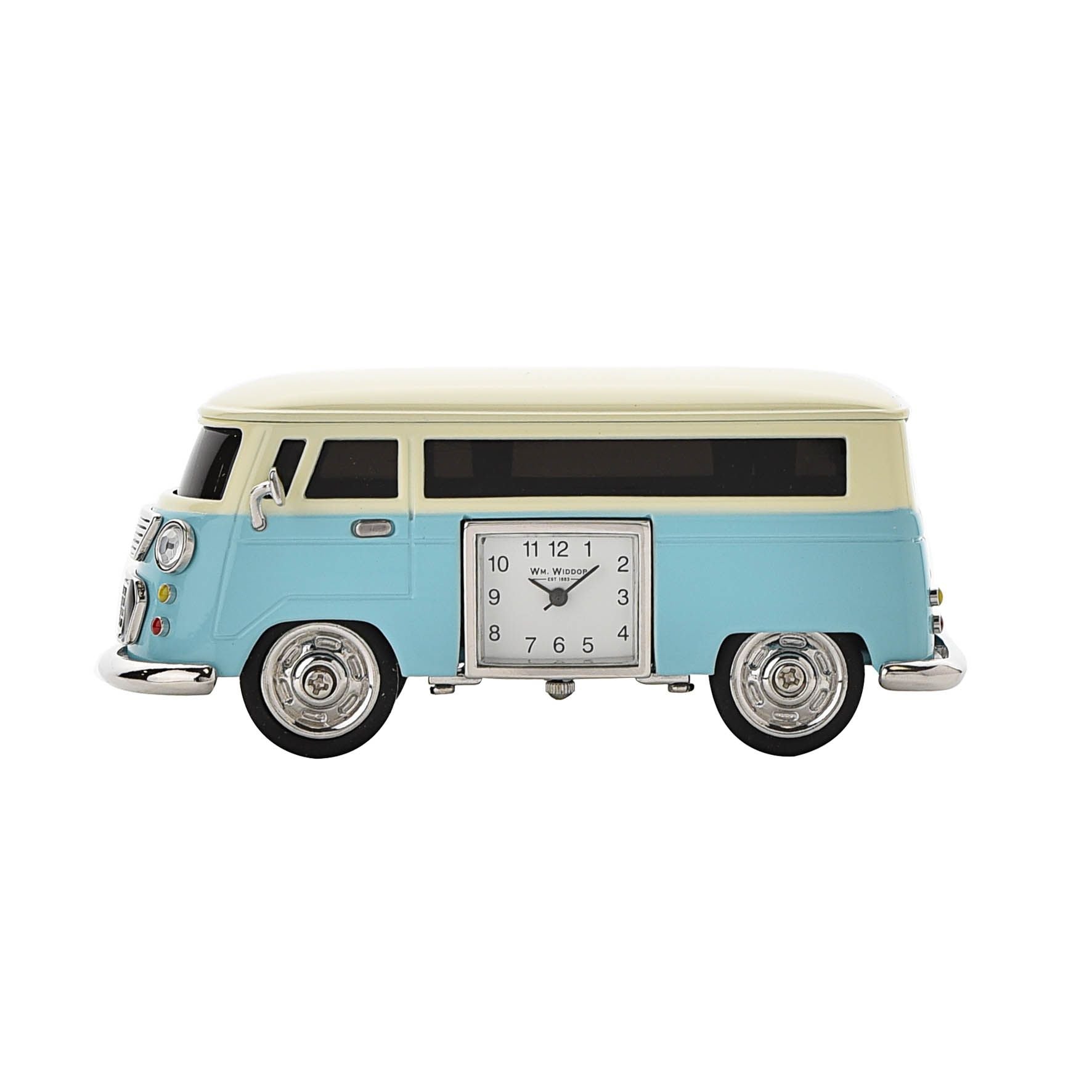 Wm.Widdop Miniature Clock Camper Van Blue