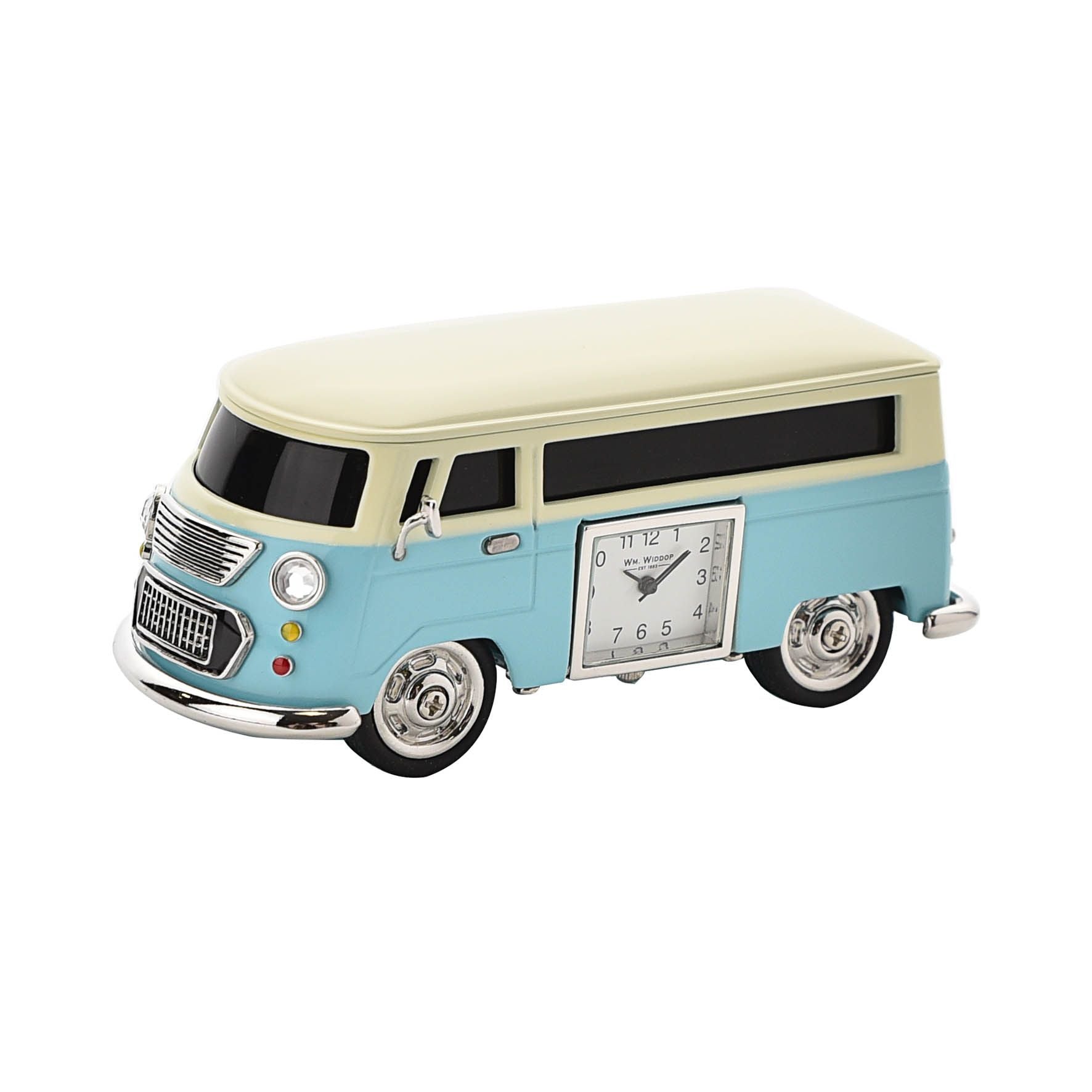 Wm.Widdop Miniature Clock Camper Van Blue