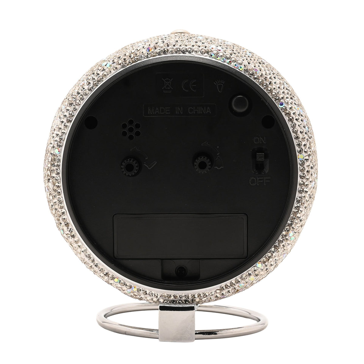 Hometime Medium Kent Metal Diamante Alarm Clock