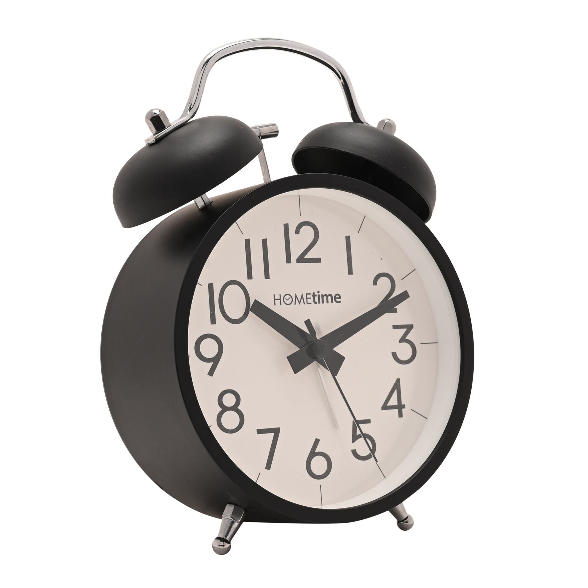 Hometime Table Bell Alarm Clock - Black