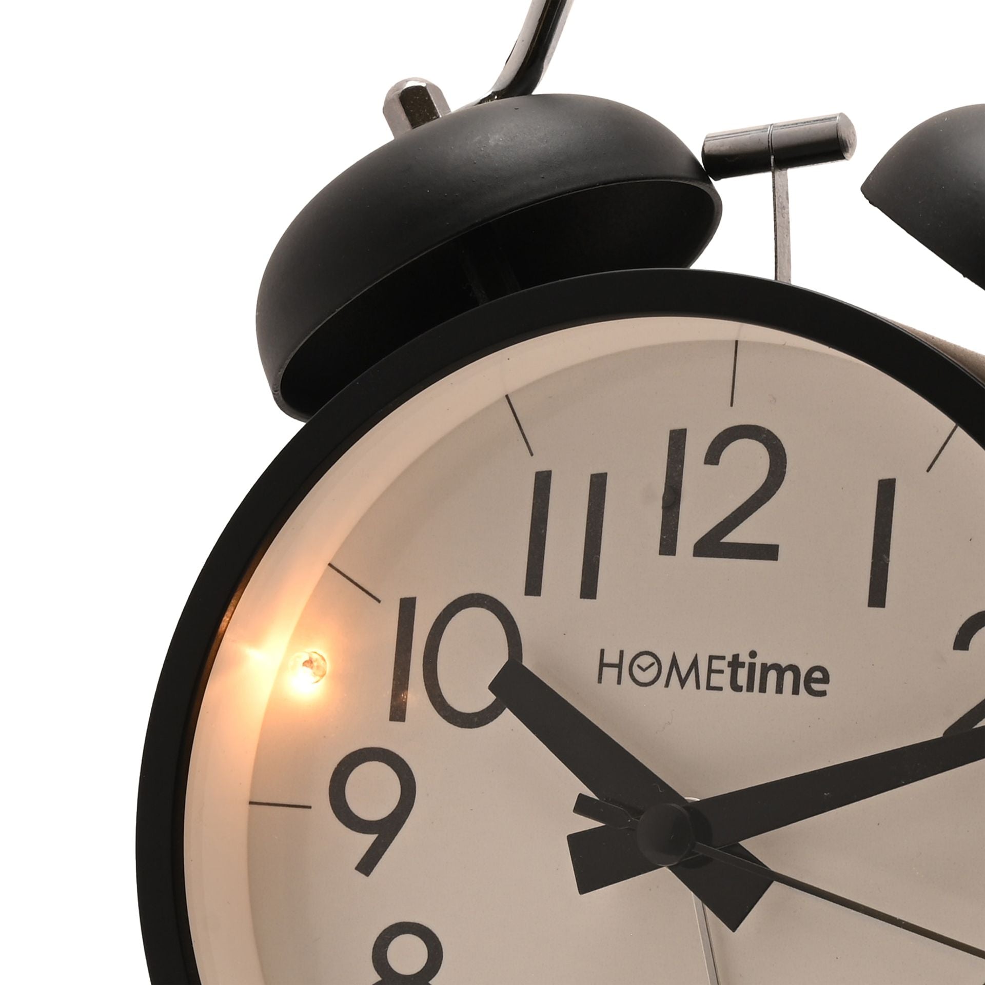 Hometime Table Bell Alarm Clock - Black