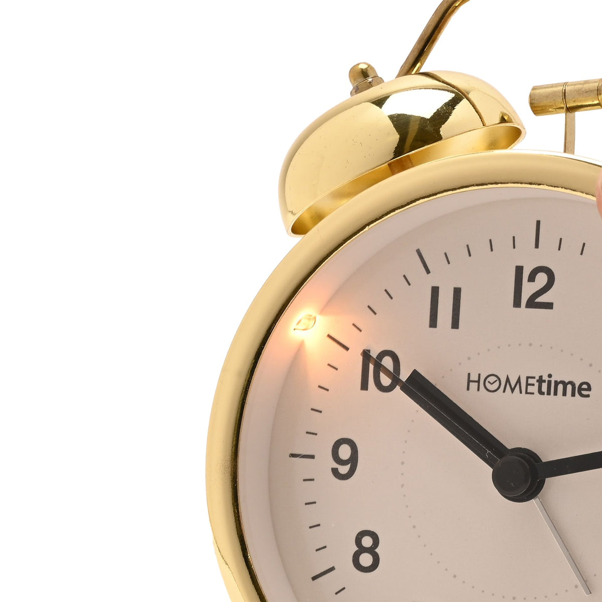 Hometime Metal Table Bell Alarm Clock - Gold