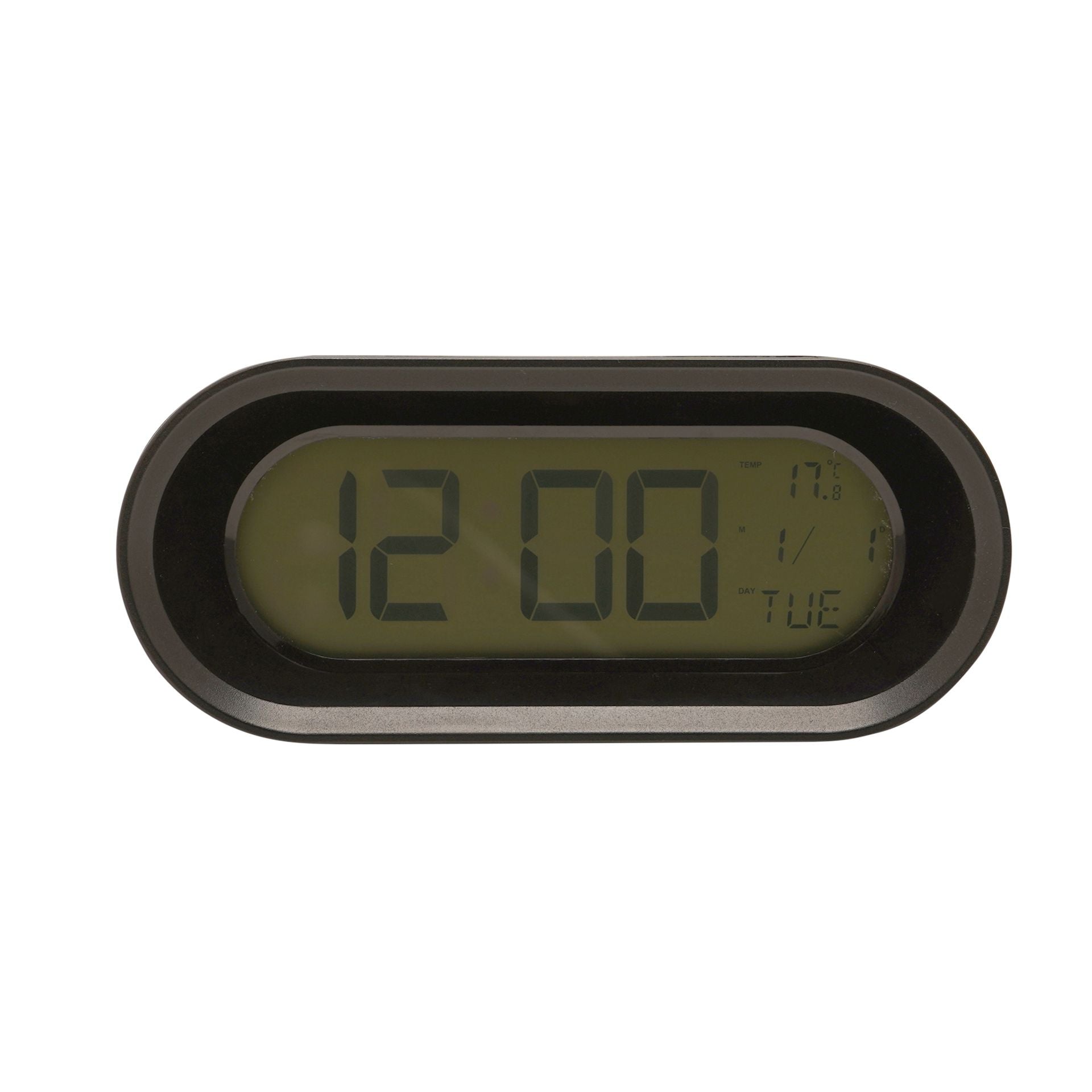 Hometime Oval Digital Alarm Clock - Black