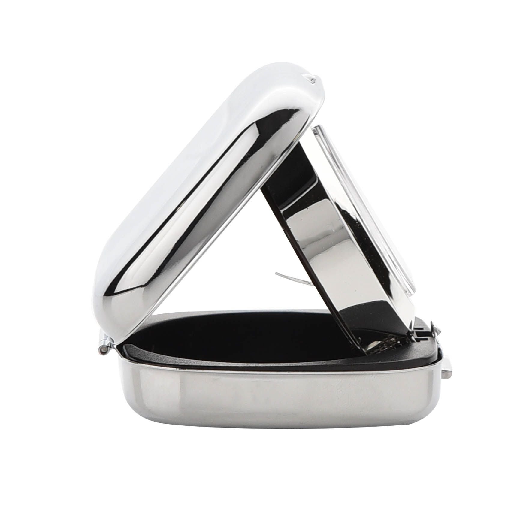 Wm Widdop Metal Fold up Alarm Clock Roman White Dial