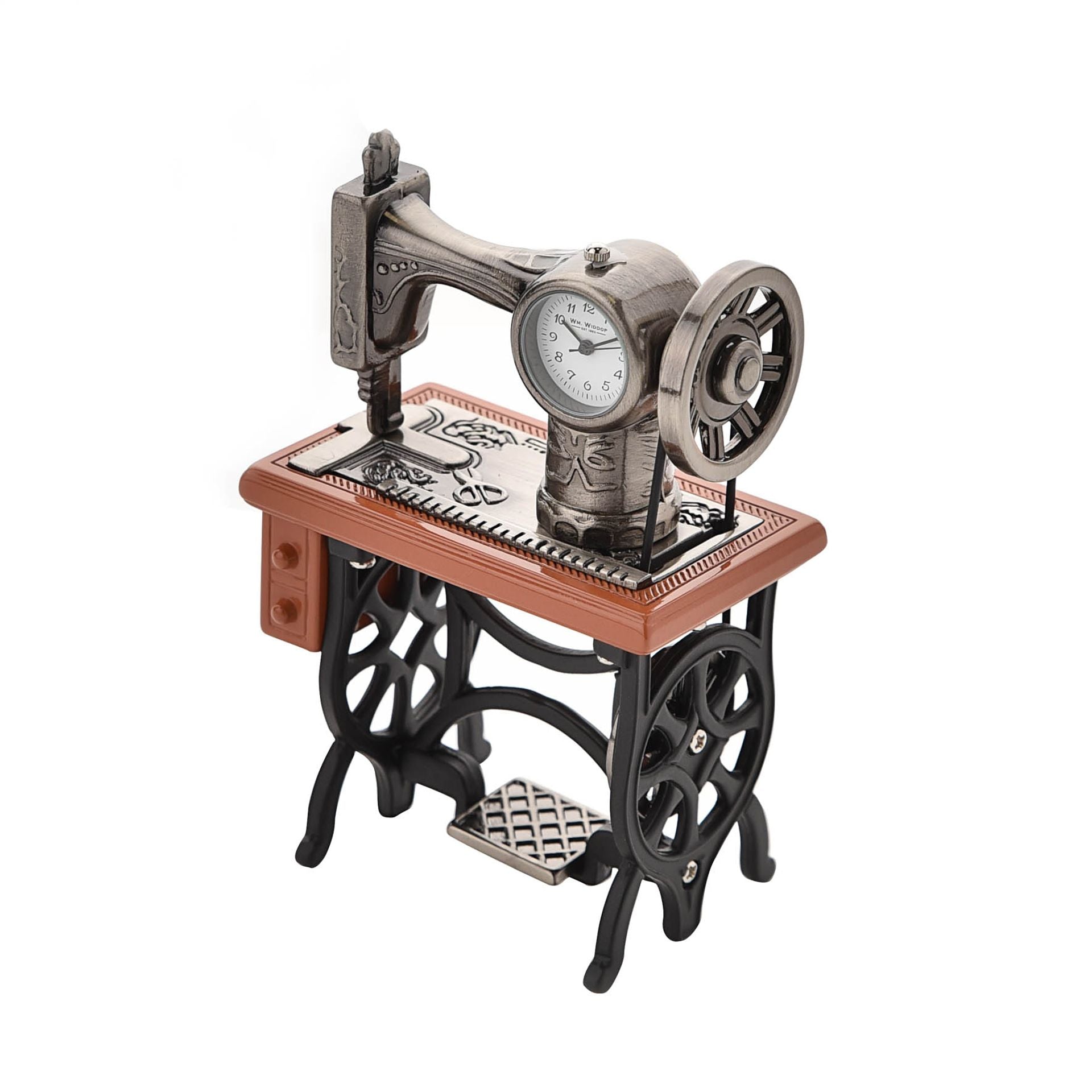 Wm.Widdop Miniature Clock - Sewing Machine