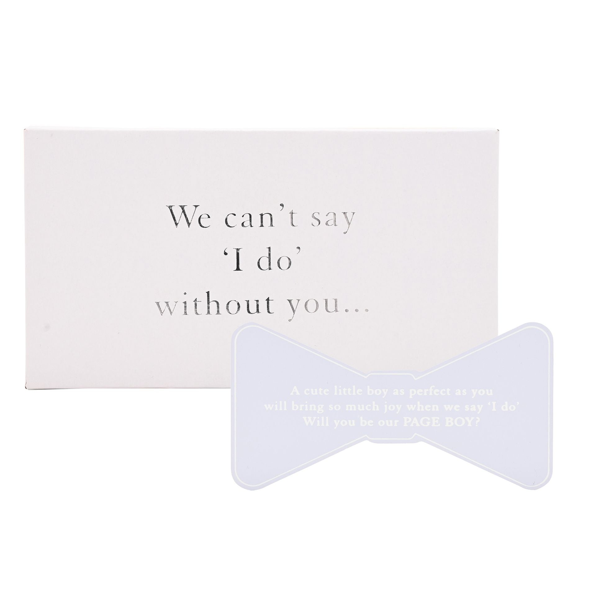Amore Bow Tie Plaque "Will You Be Page Boy?"