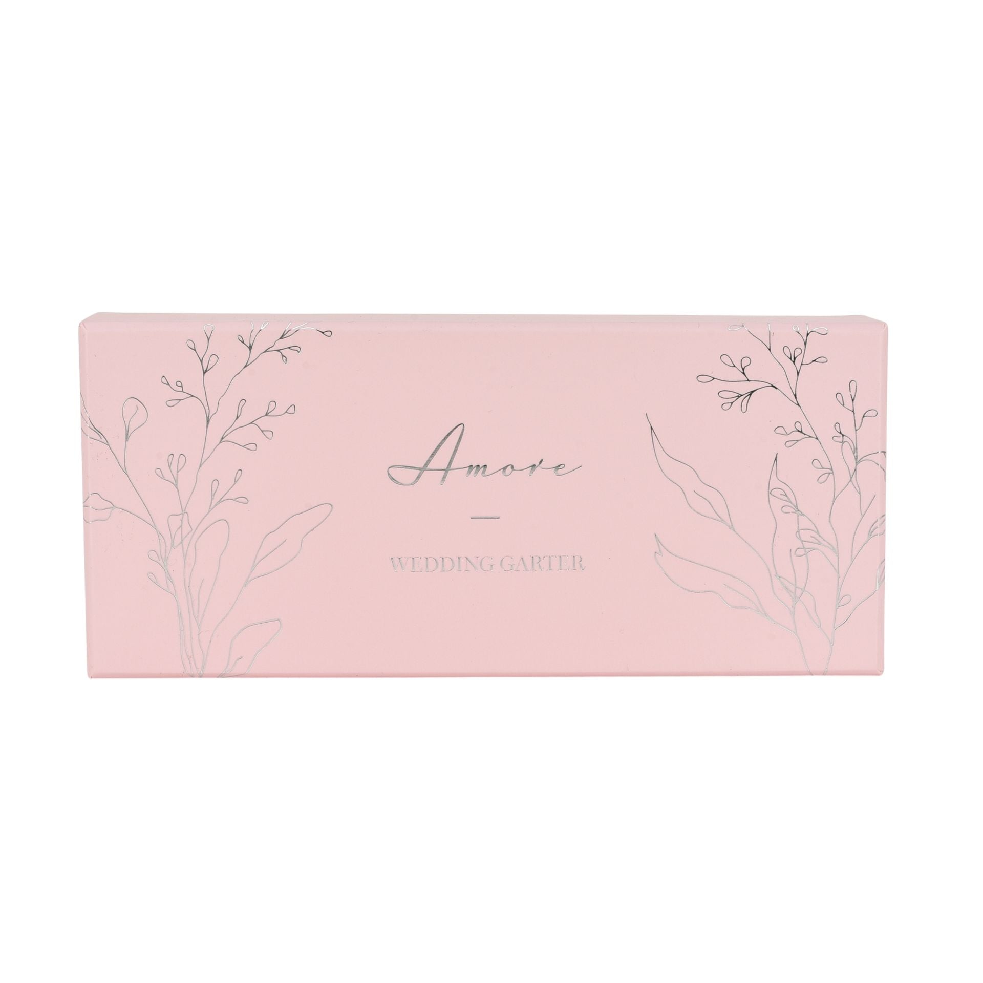 Amore Garter - White Tulle With Diamante