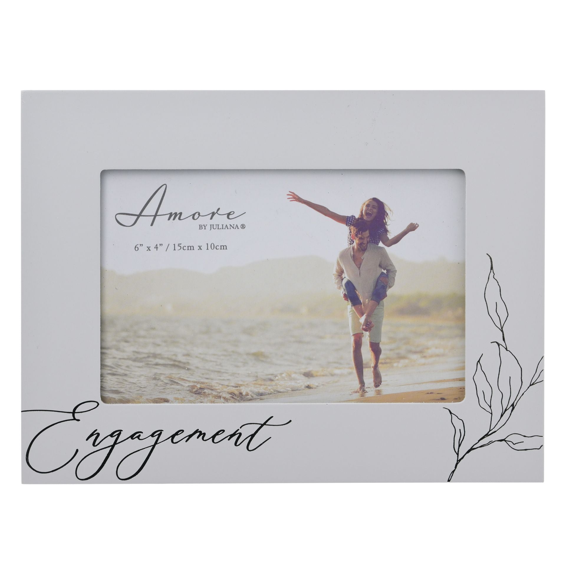 Amore Grey Photo Frame Engagement 6" x 4"