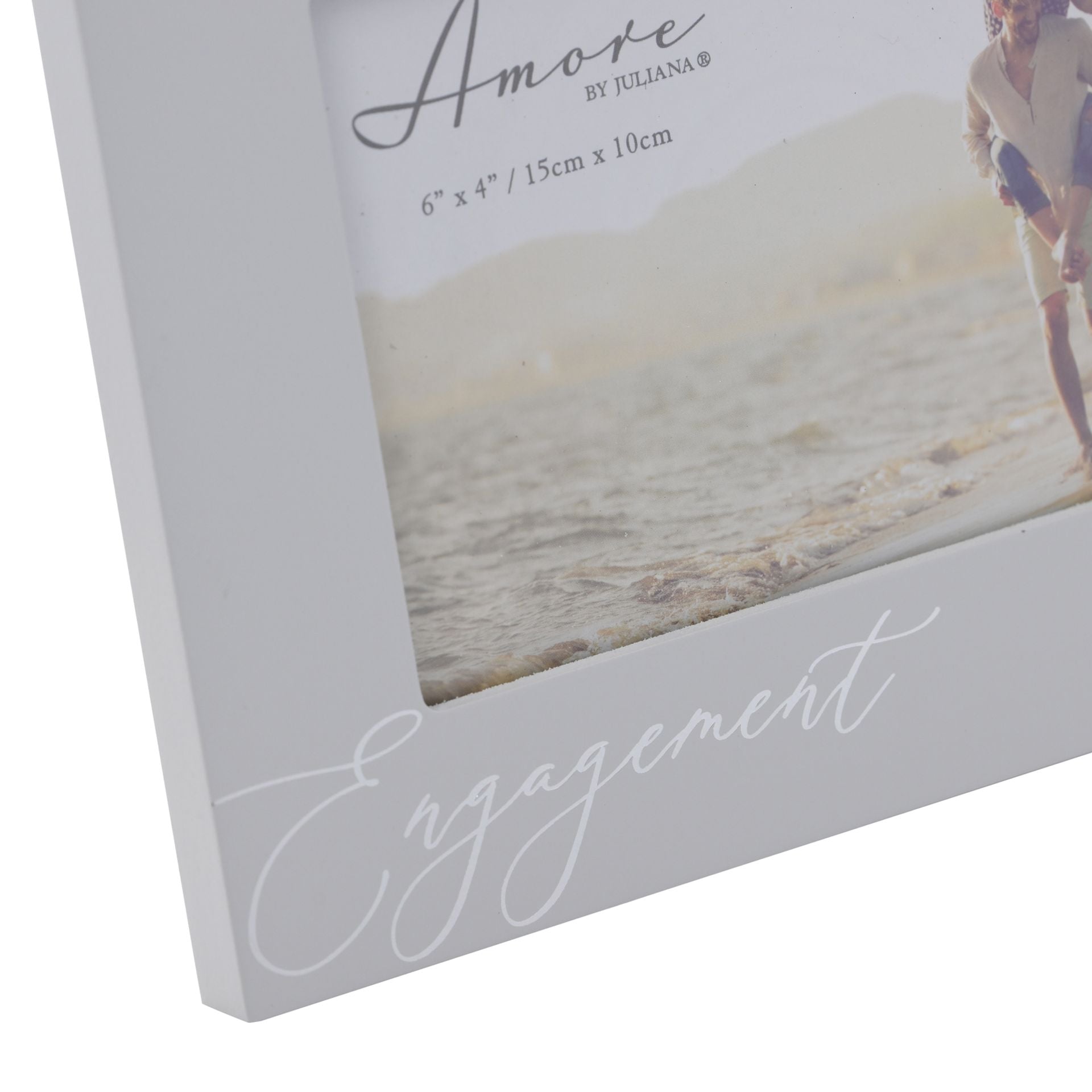 Amore Grey Photo Frame Engagement 6" x 4"