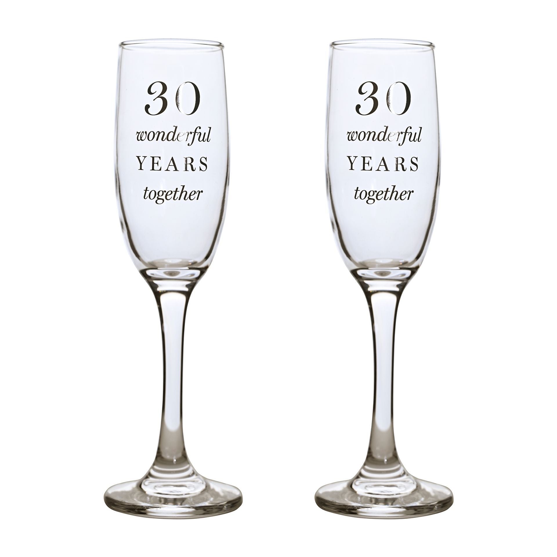 Amore Champagne Flutes Set of 2 - 30th Anniversary