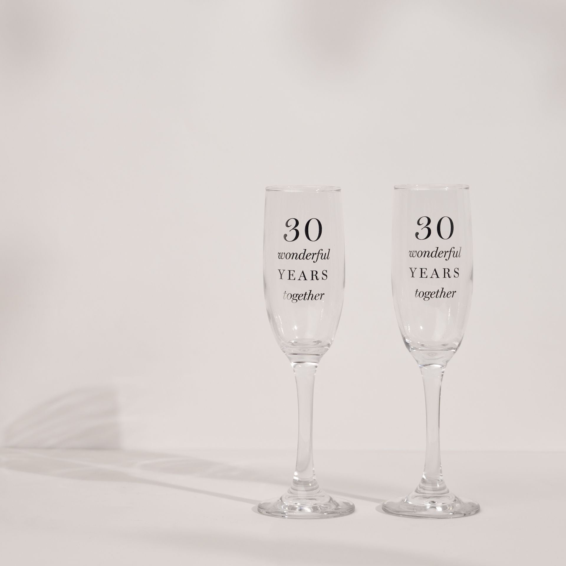 Amore Champagne Flutes Set of 2 - 30th Anniversary