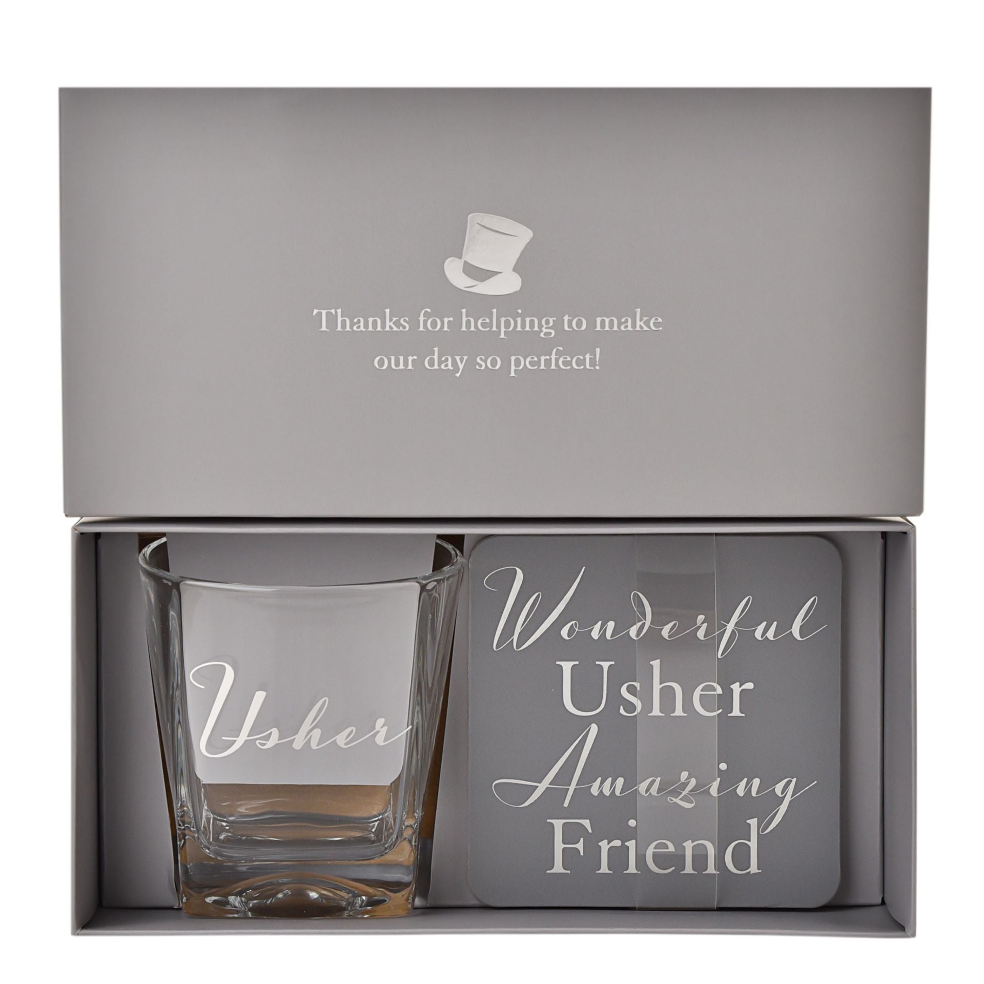 Amore Whisky Glass and Coaster - Usher