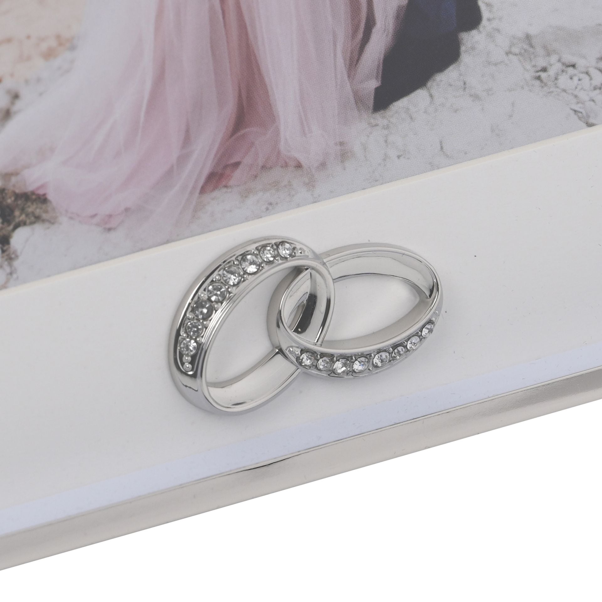 Amore Box Arch Photo Frame With Rings 5" x 7"