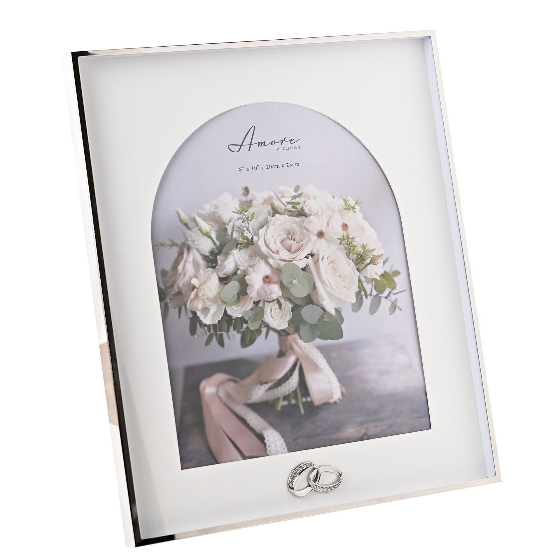 Amore Box Arch Photo Frame With Rings 8" x 10"