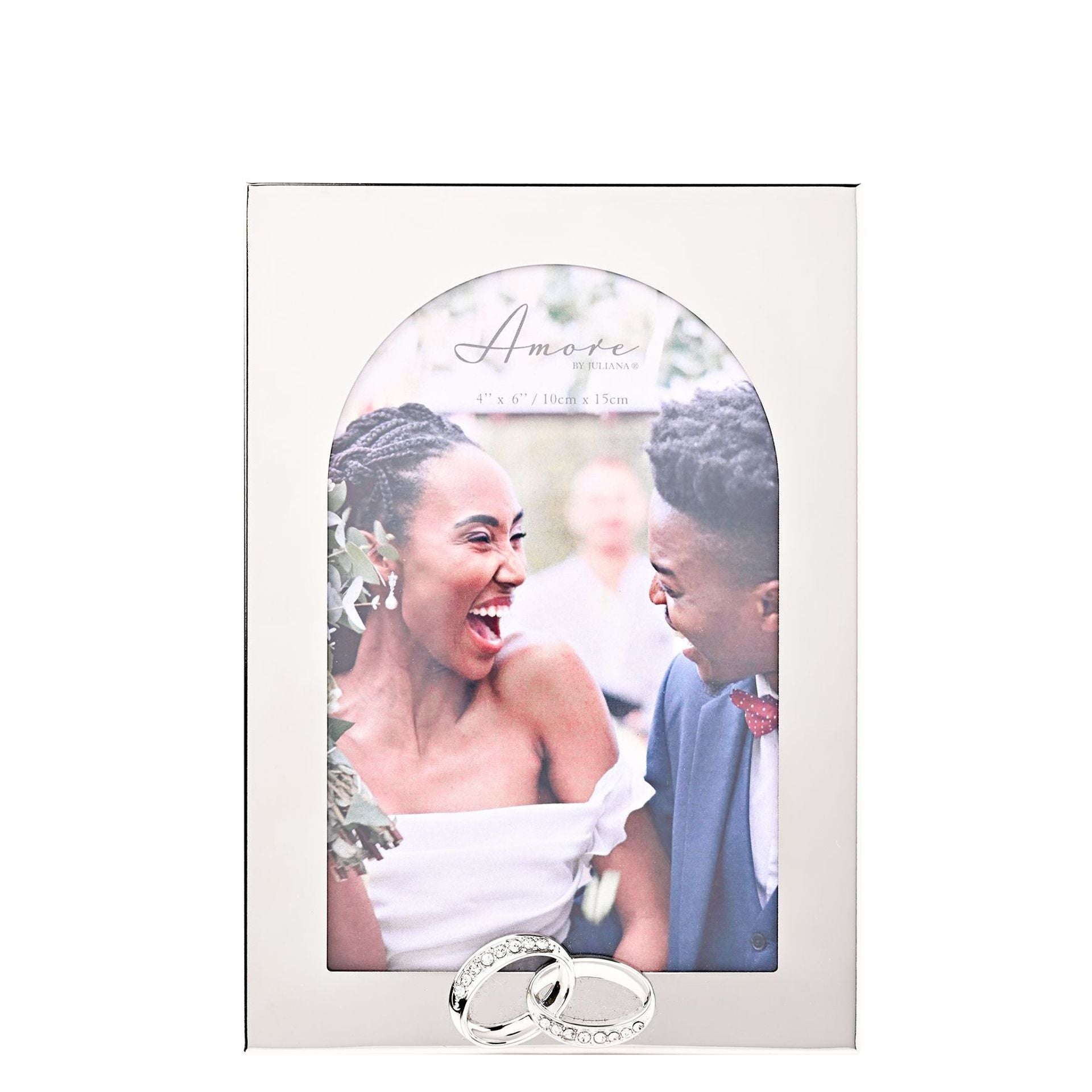 Amore Arch Photo Frame With Rings 4" x 6"