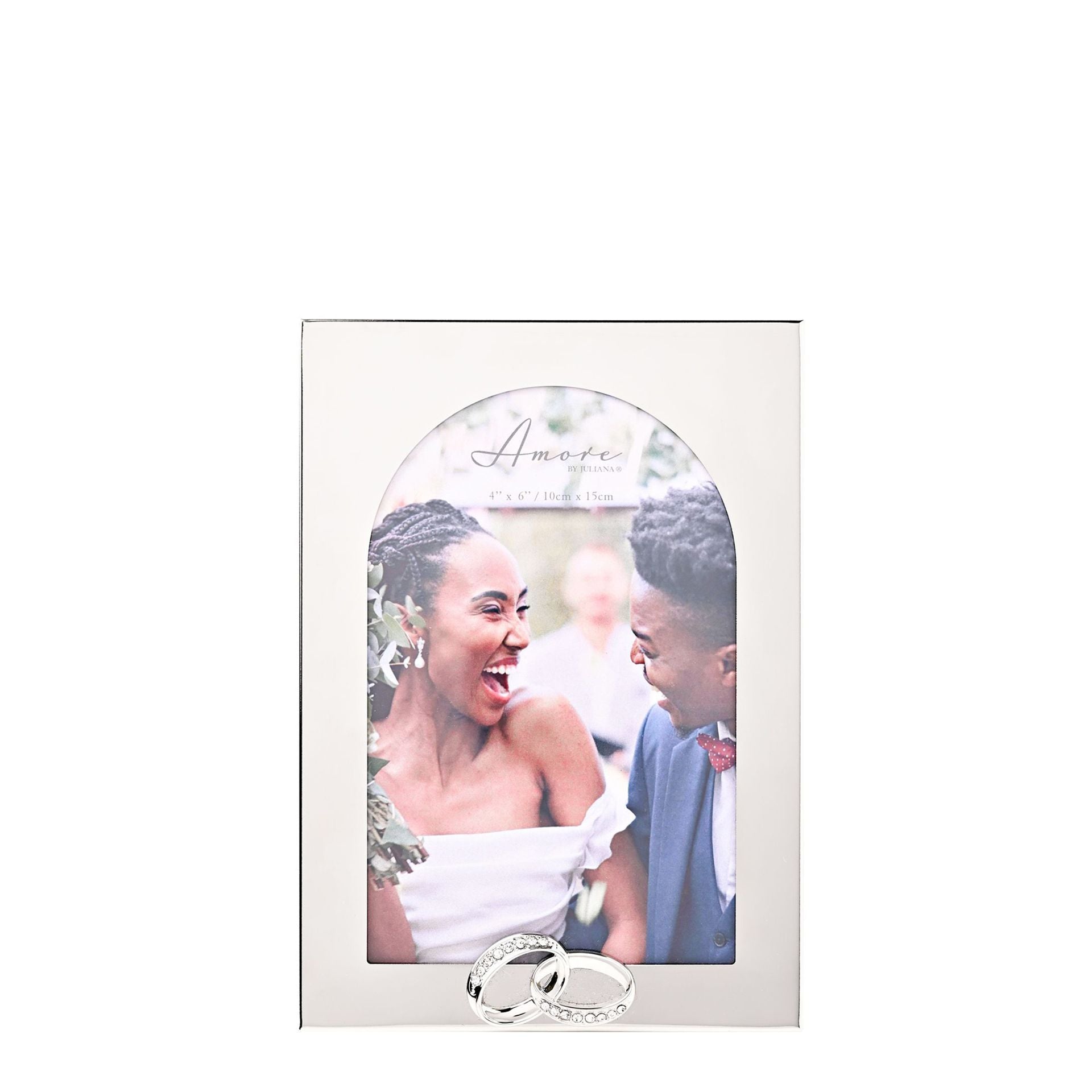 Amore Arch Photo Frame With Rings 4" x 6"