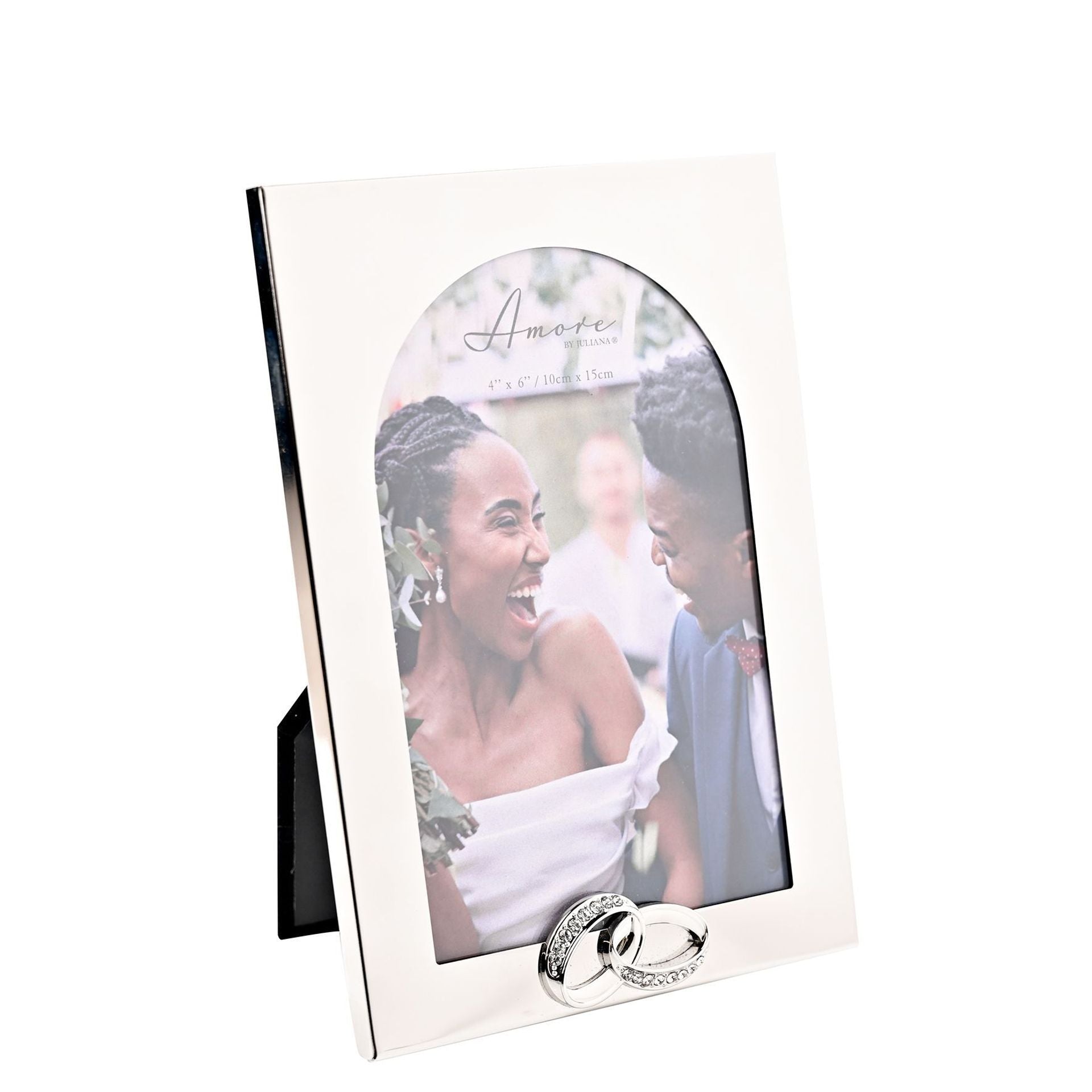 Amore Arch Photo Frame With Rings 4" x 6"