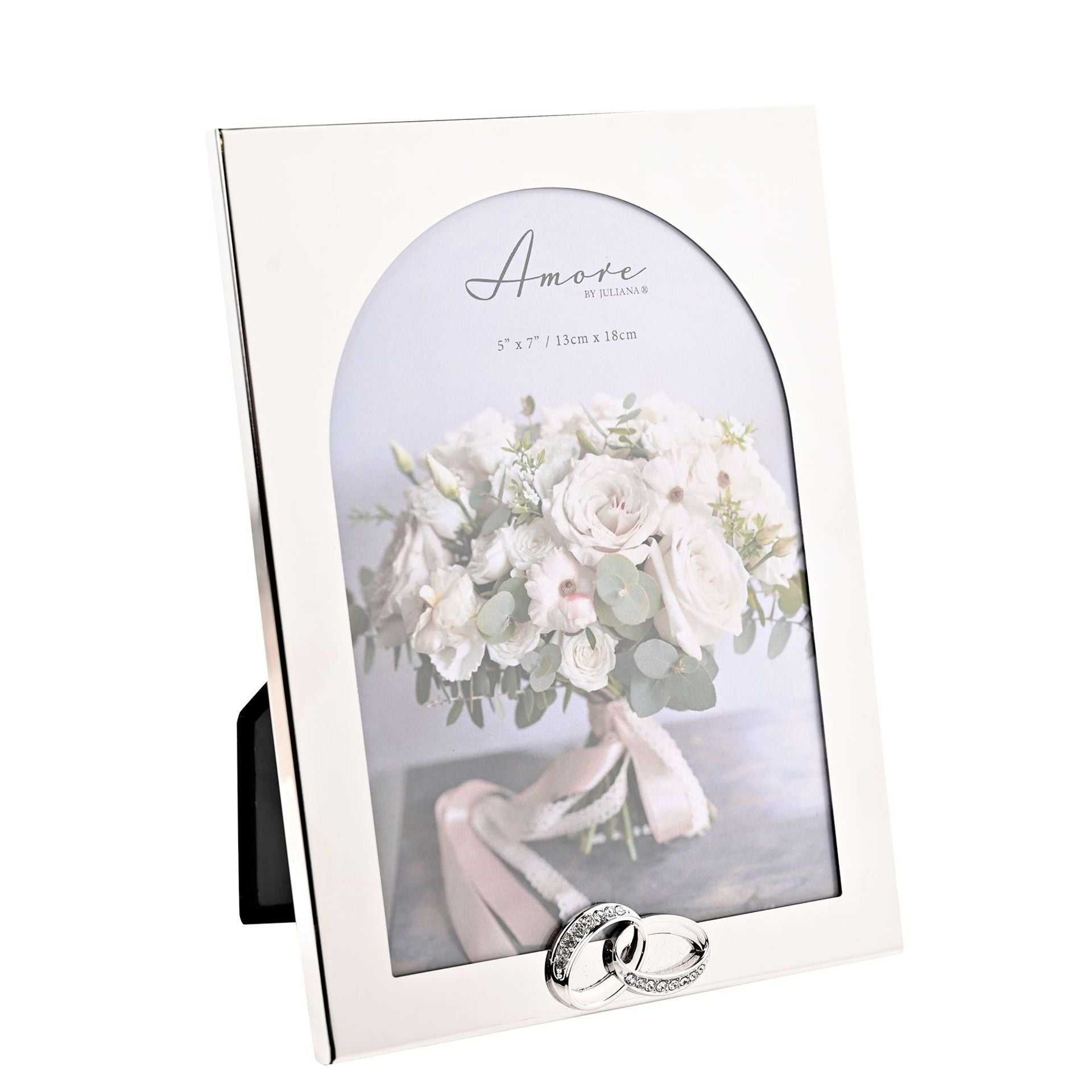 Amore Arch Photo Frame With Rings 5" x 7"