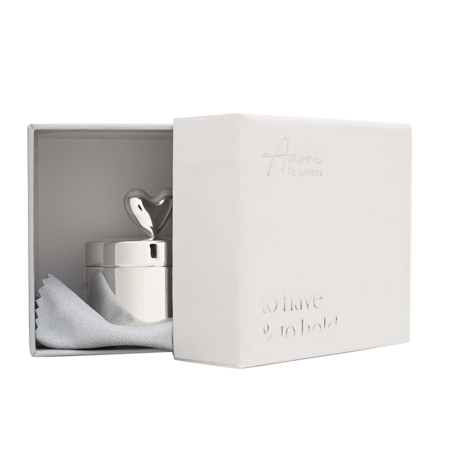 Amore Silverplated Ring Box