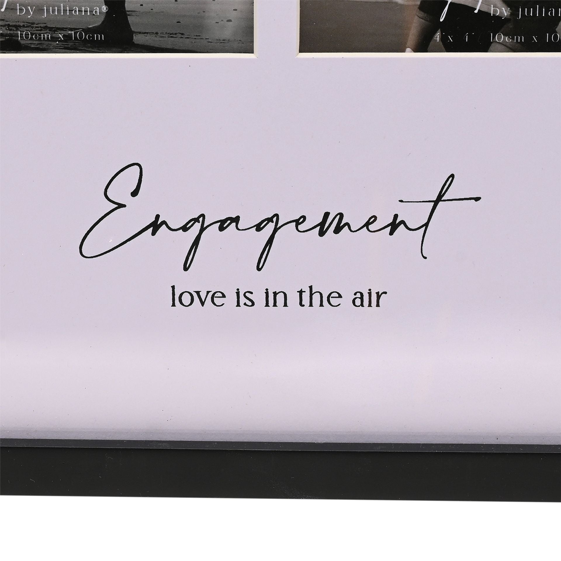 Amore Black Multi Aperture Photo Frame - Engaged