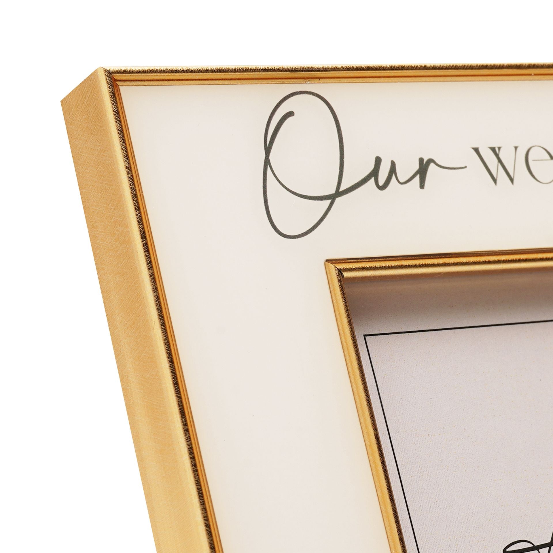 Amore Bow Frame 'Our Wedding Day' 4" x 6"