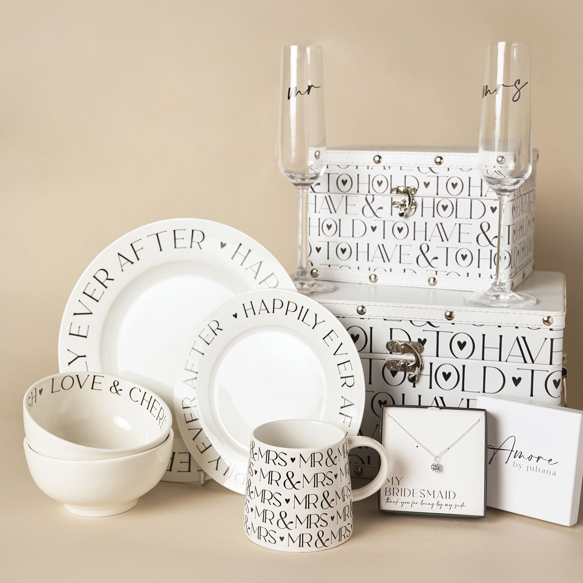 Amore Words Luggage Set of 2 - Wedding Keepsakes