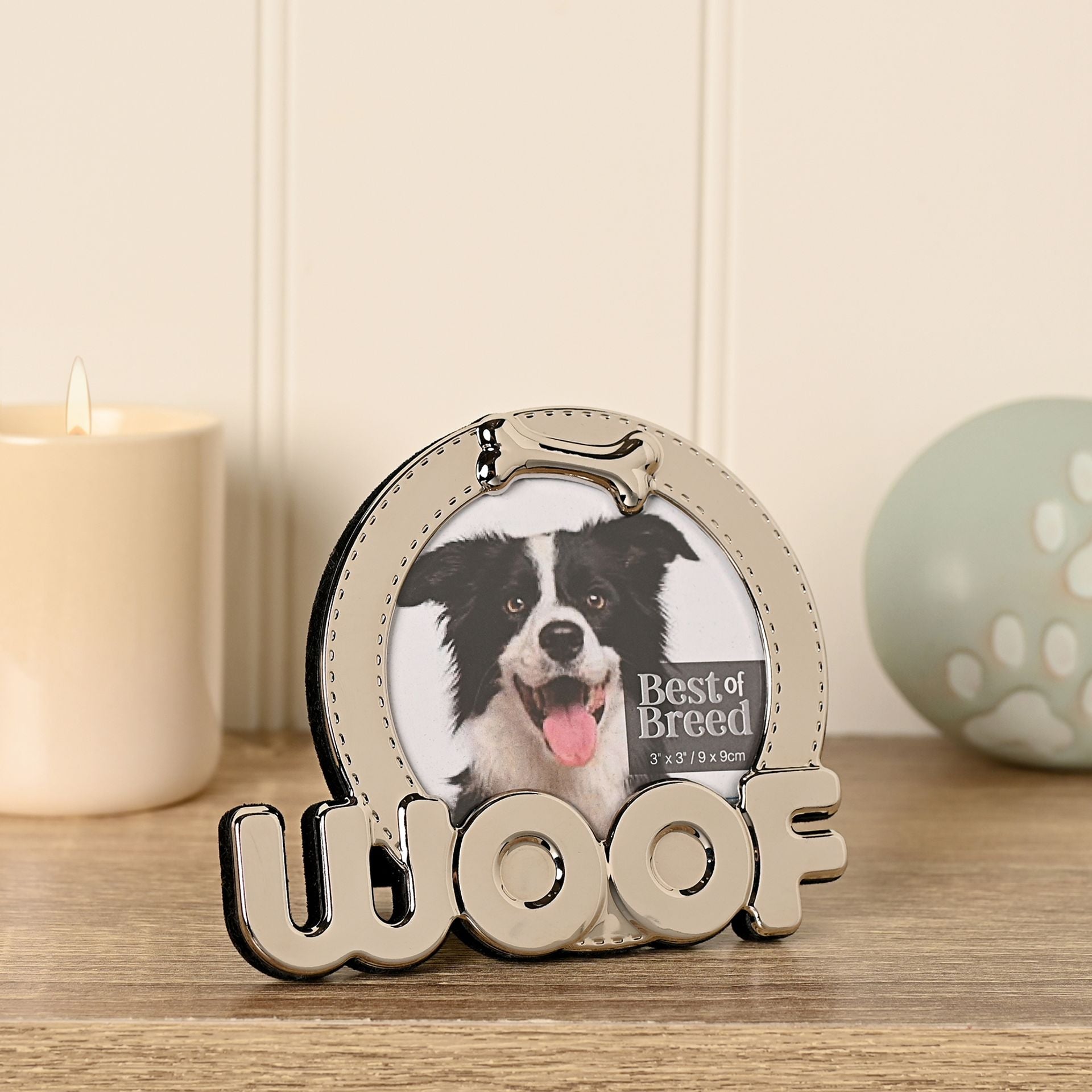 Best of Breed 'Woof' Photo Frame 3" x 3"