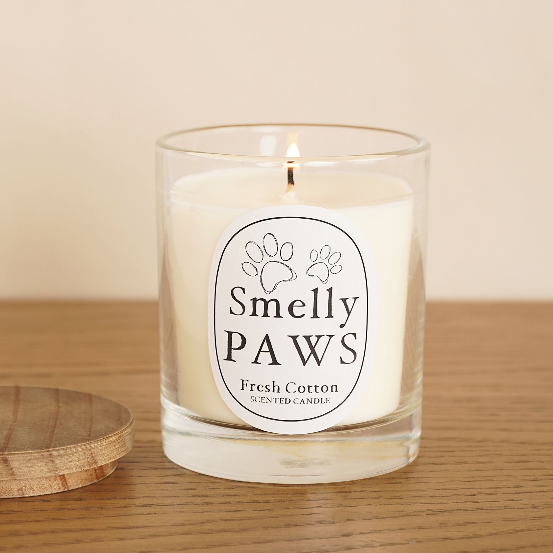 Best of Breed Smelly Paws 260g Candle - Fresh Cotton with Aroma Guard
