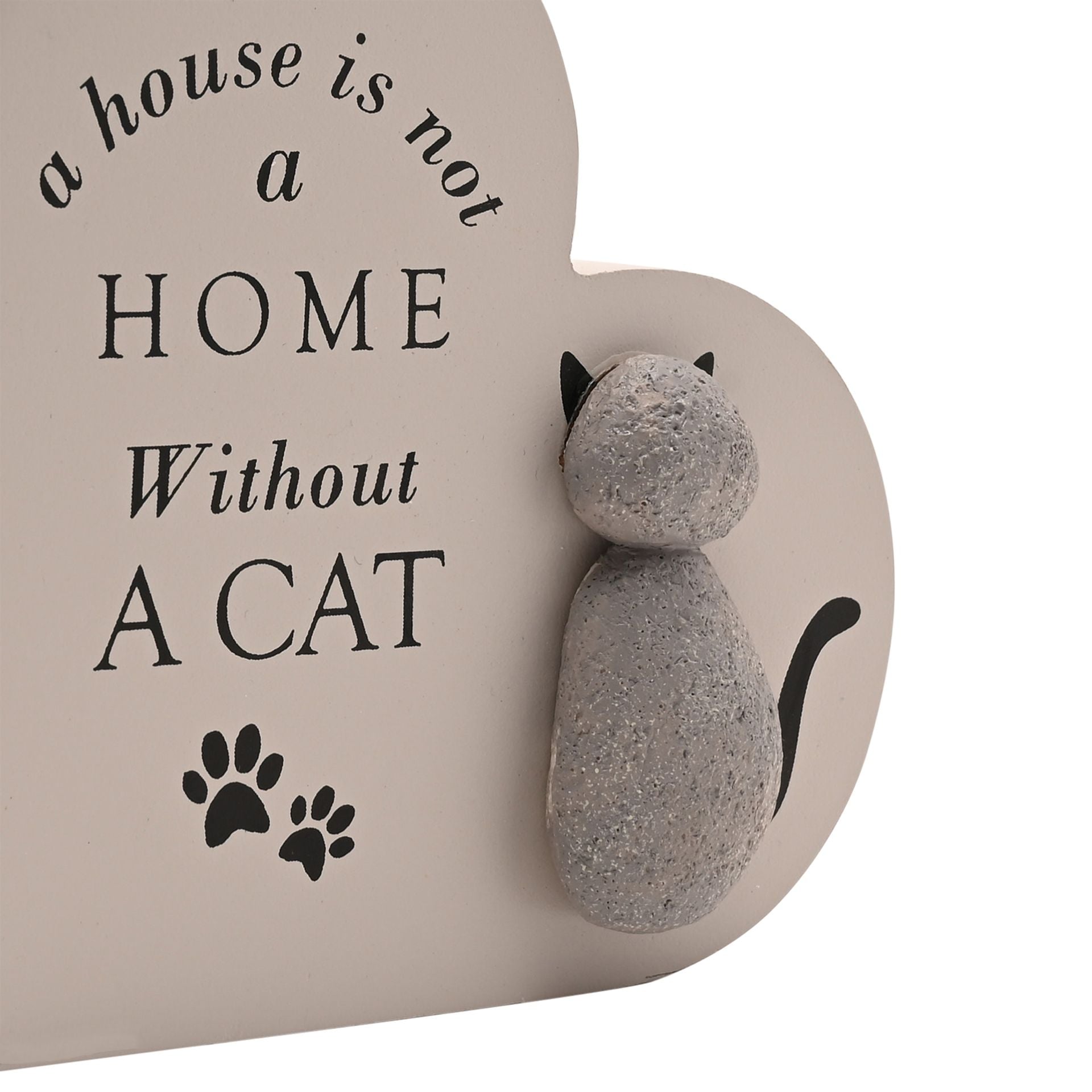 Best of Breed Heart Plaque - "A House Is Not a Home Without a Cat"