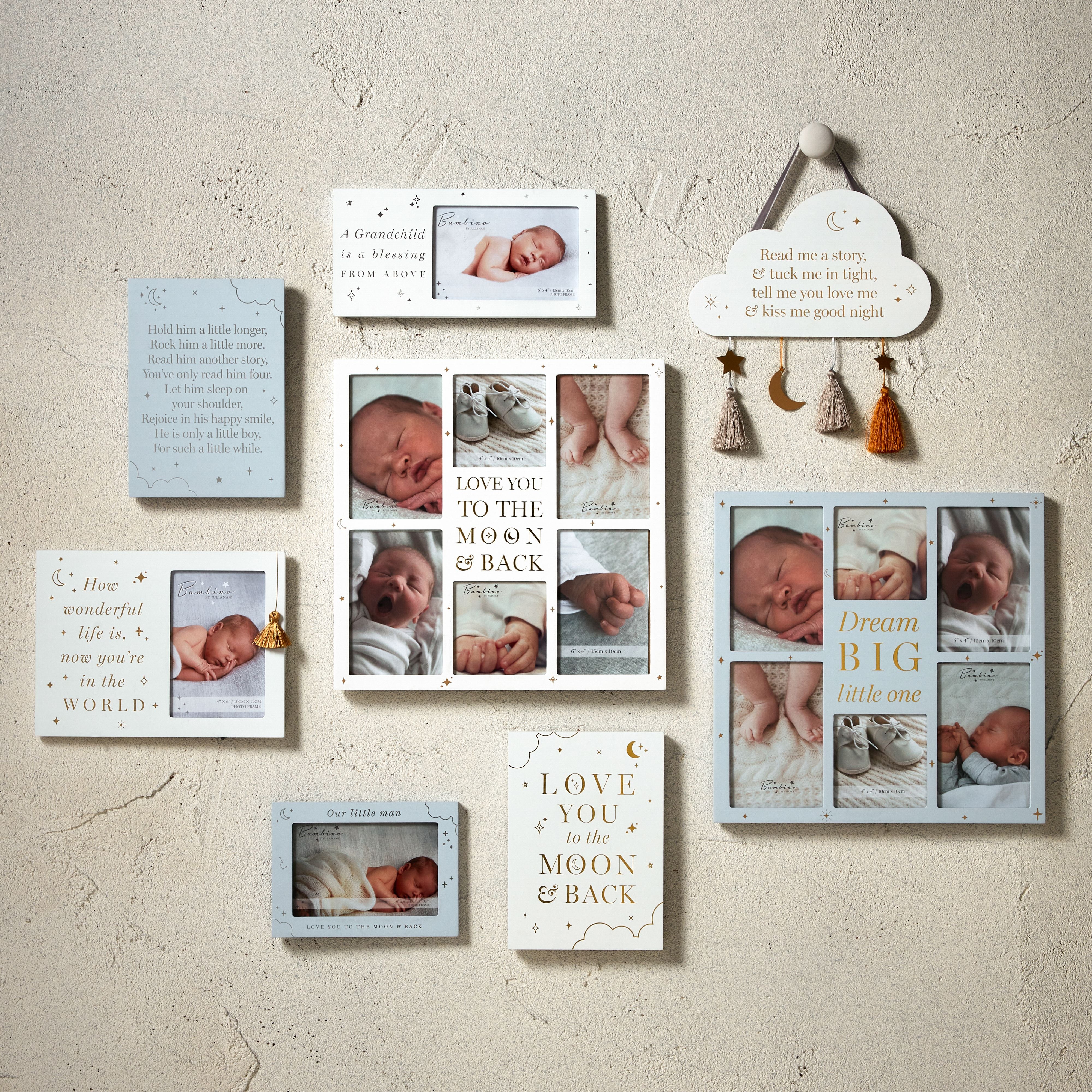 Bambino Wooden Standing Plaque "Little Boy" 18x13cm