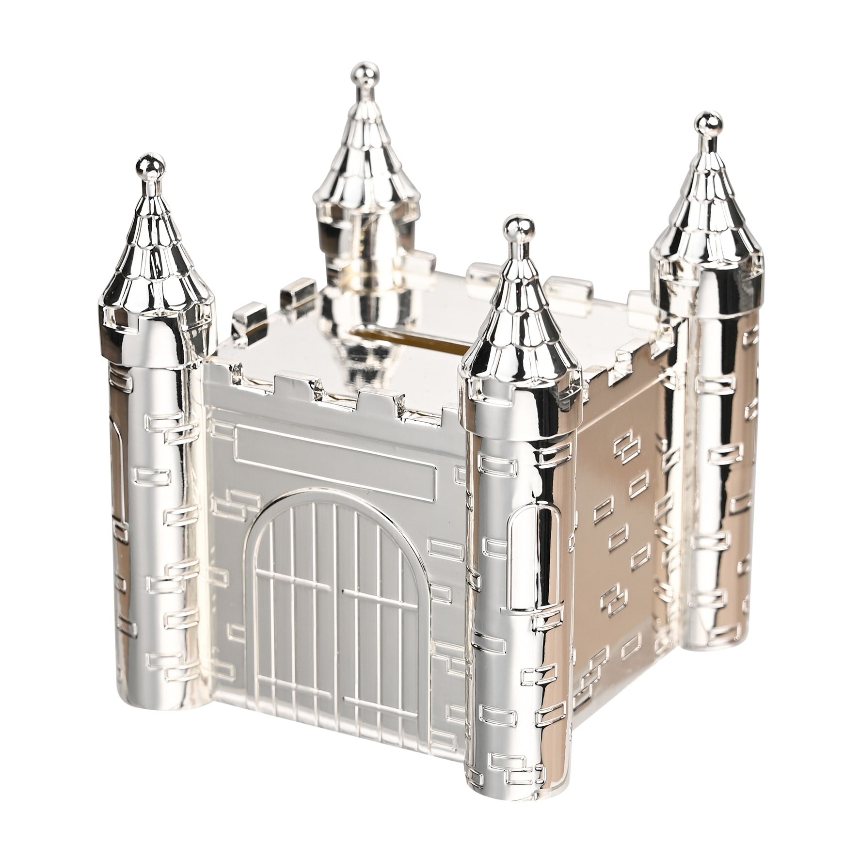 Bambino Silverplated Money Box - Castle