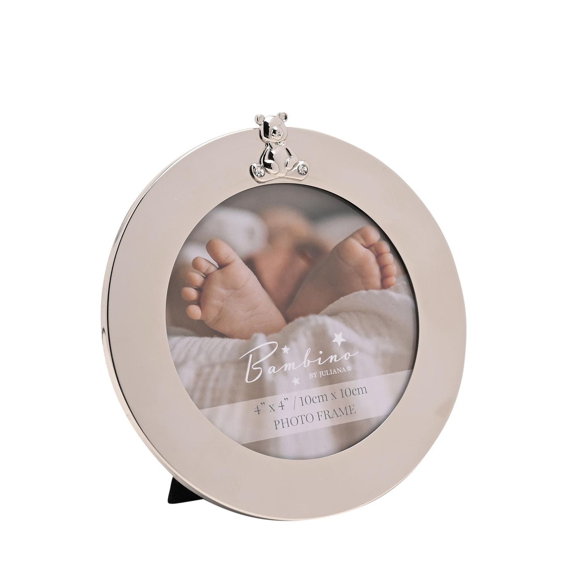 Bambino Round Frame 4" x 4" - Teddy
