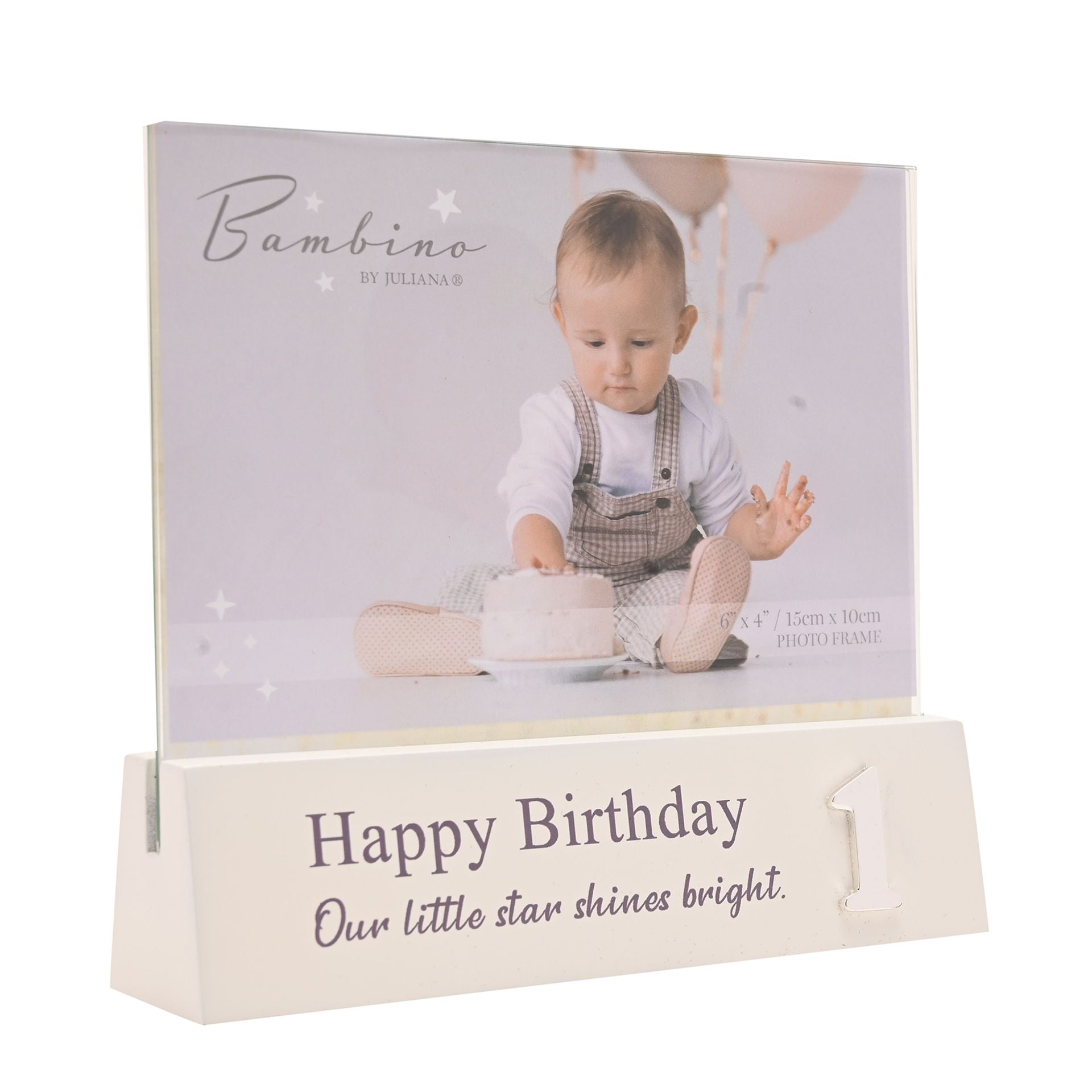 Bambino Block Frame 6" x 4" - 1st Birthday