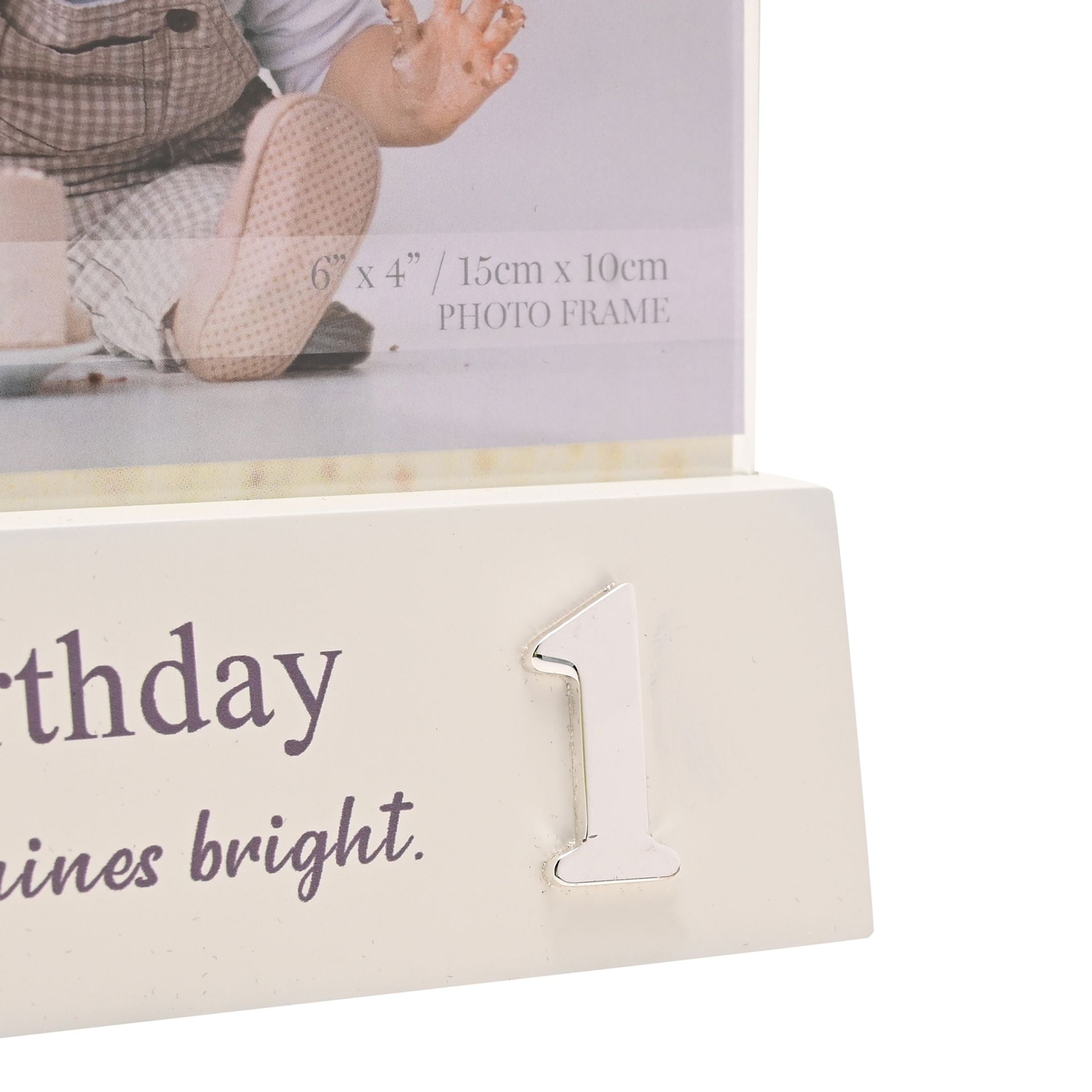 Bambino Block Frame 6" x 4" - 1st Birthday