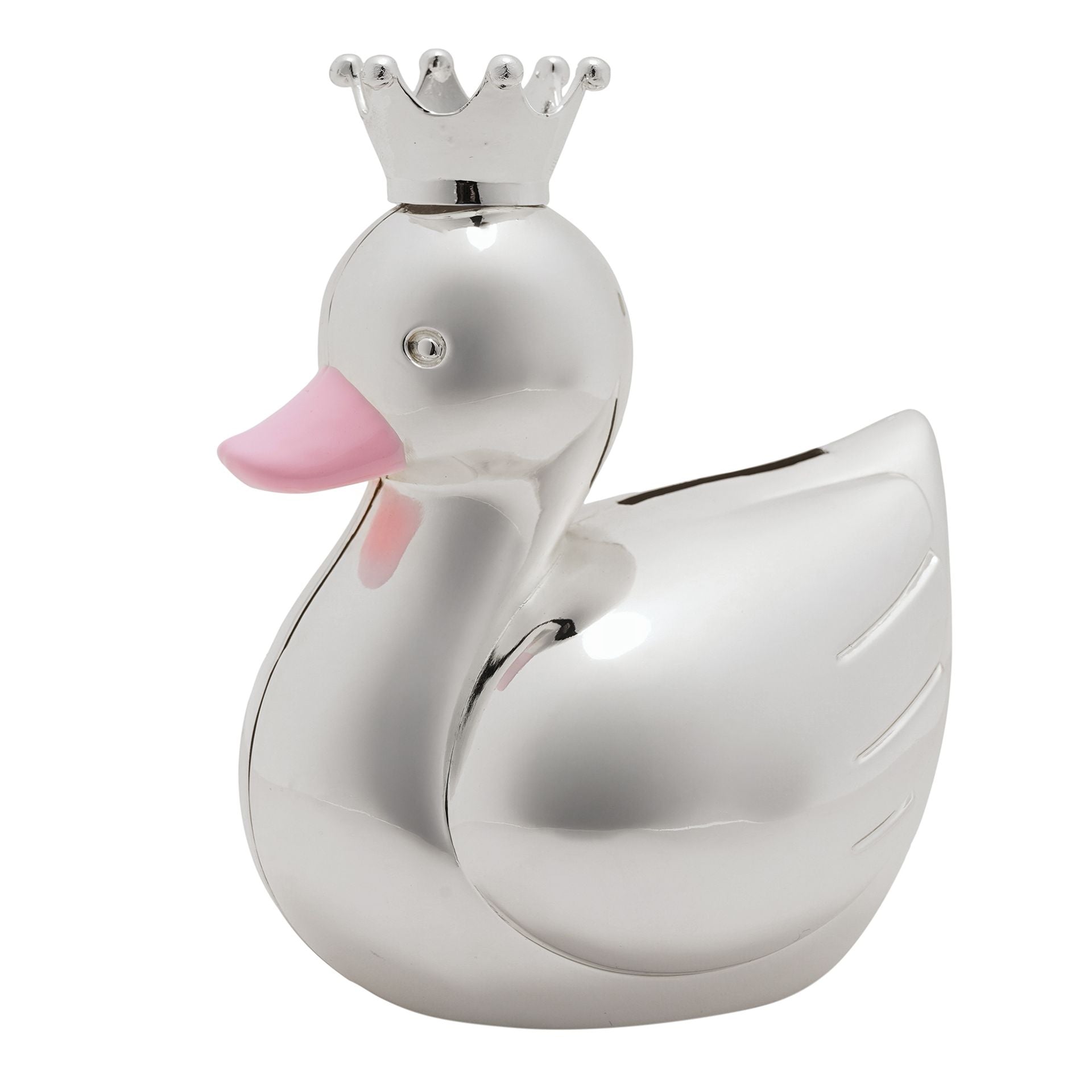 Bambino Silver Plated Money Box - Swan