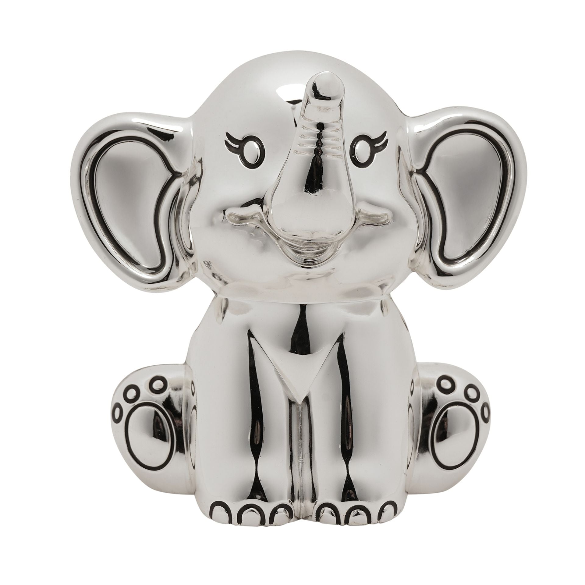 Bambino Silver Plated Money Box - Elephant