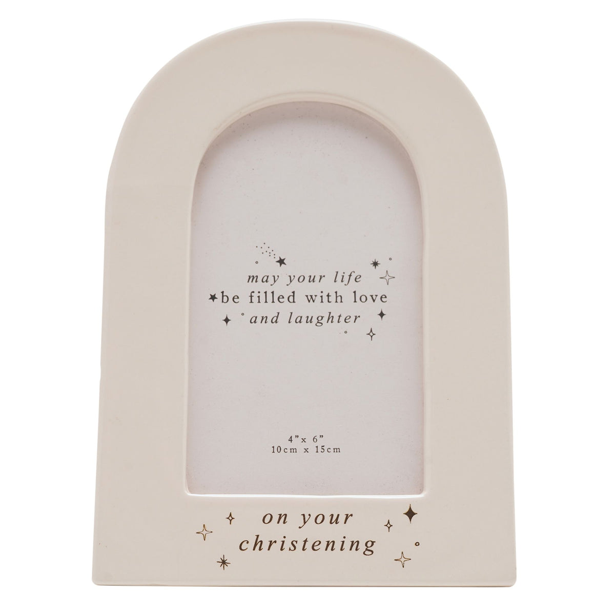 Bambino Arch Ceramic Frame 4" x 6" - Christening