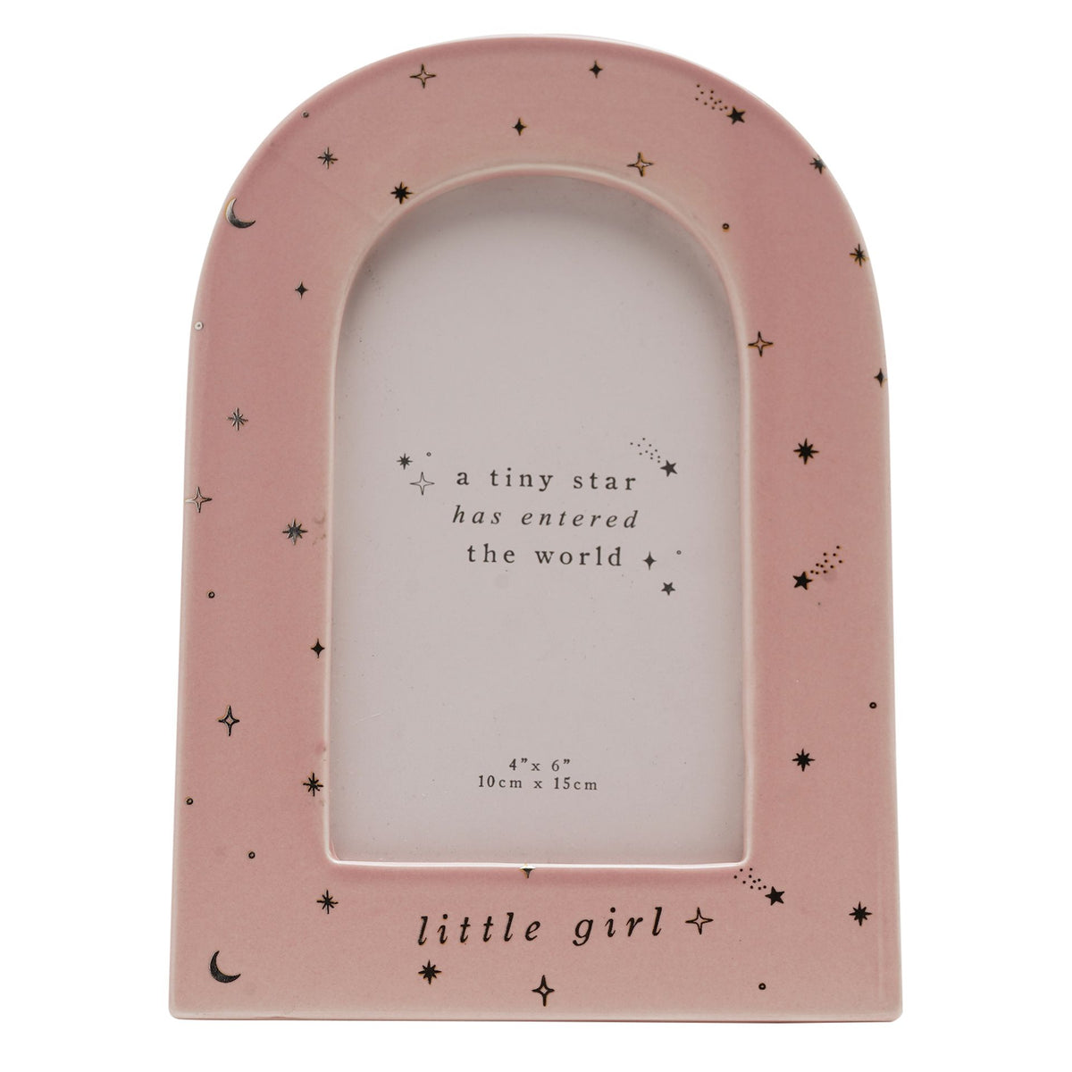 Bambino Arch Ceramic Frame 4" x 6" - Baby Girl