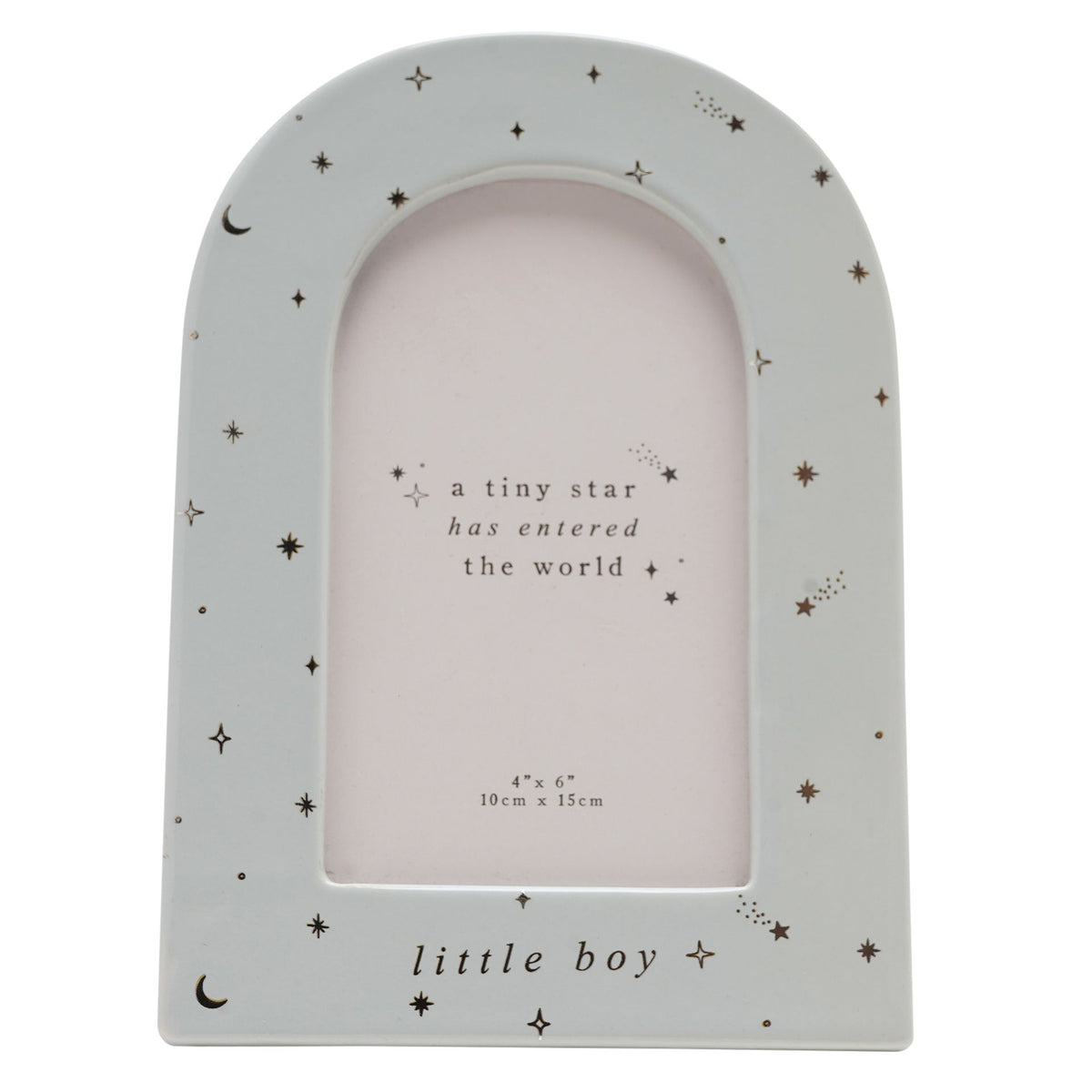 Bambino Arch Ceramic Frame 4" x 6" - Baby Boy