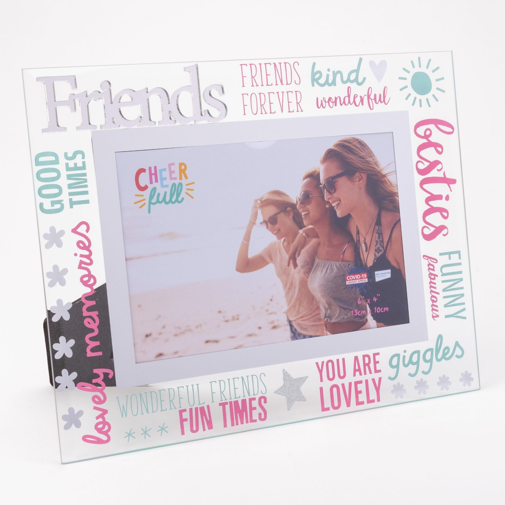 Love Life Glass Photo Frame 3D Word 6" x 4" - Friends