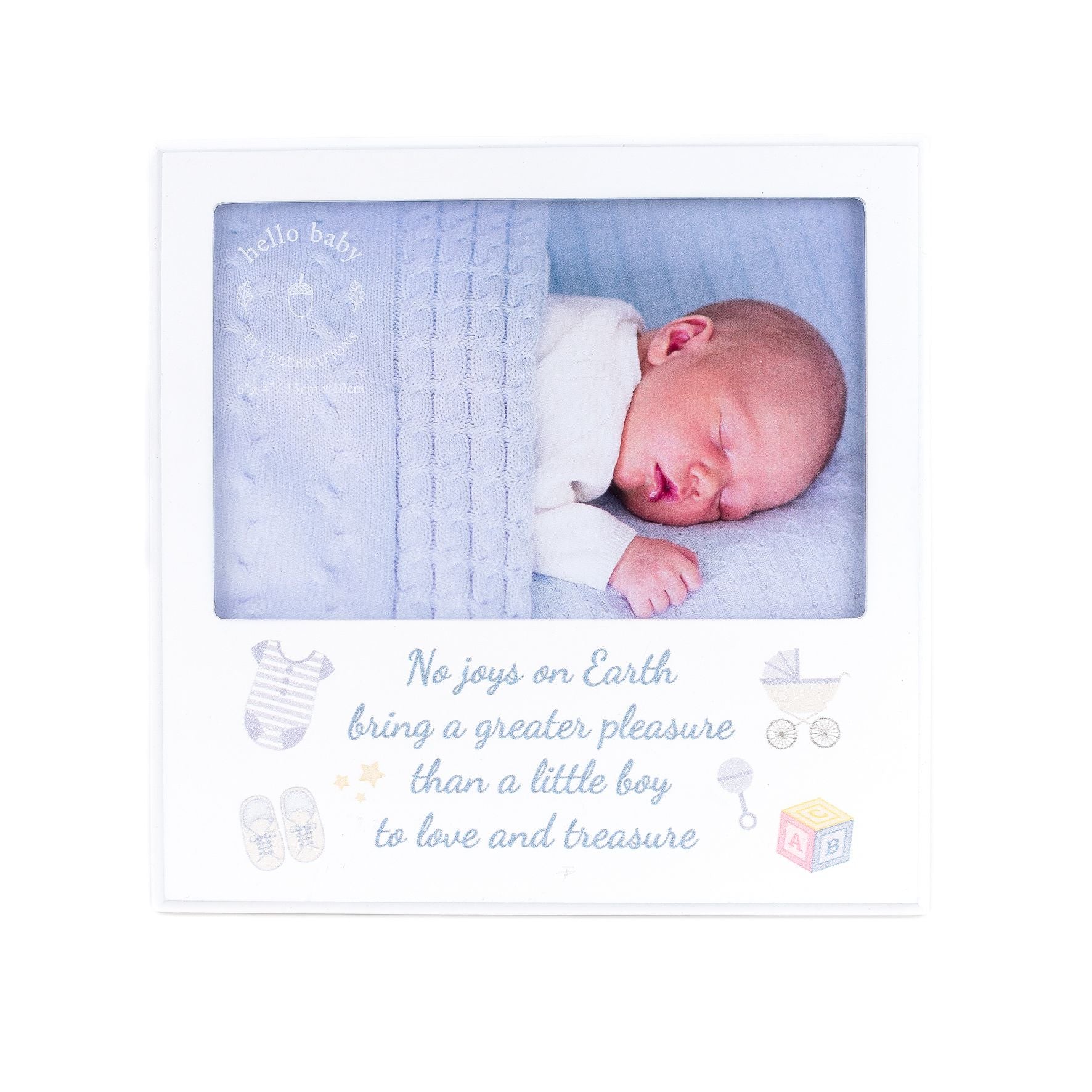 Hello Baby Verse Frame 6" x 4" Baby Boy