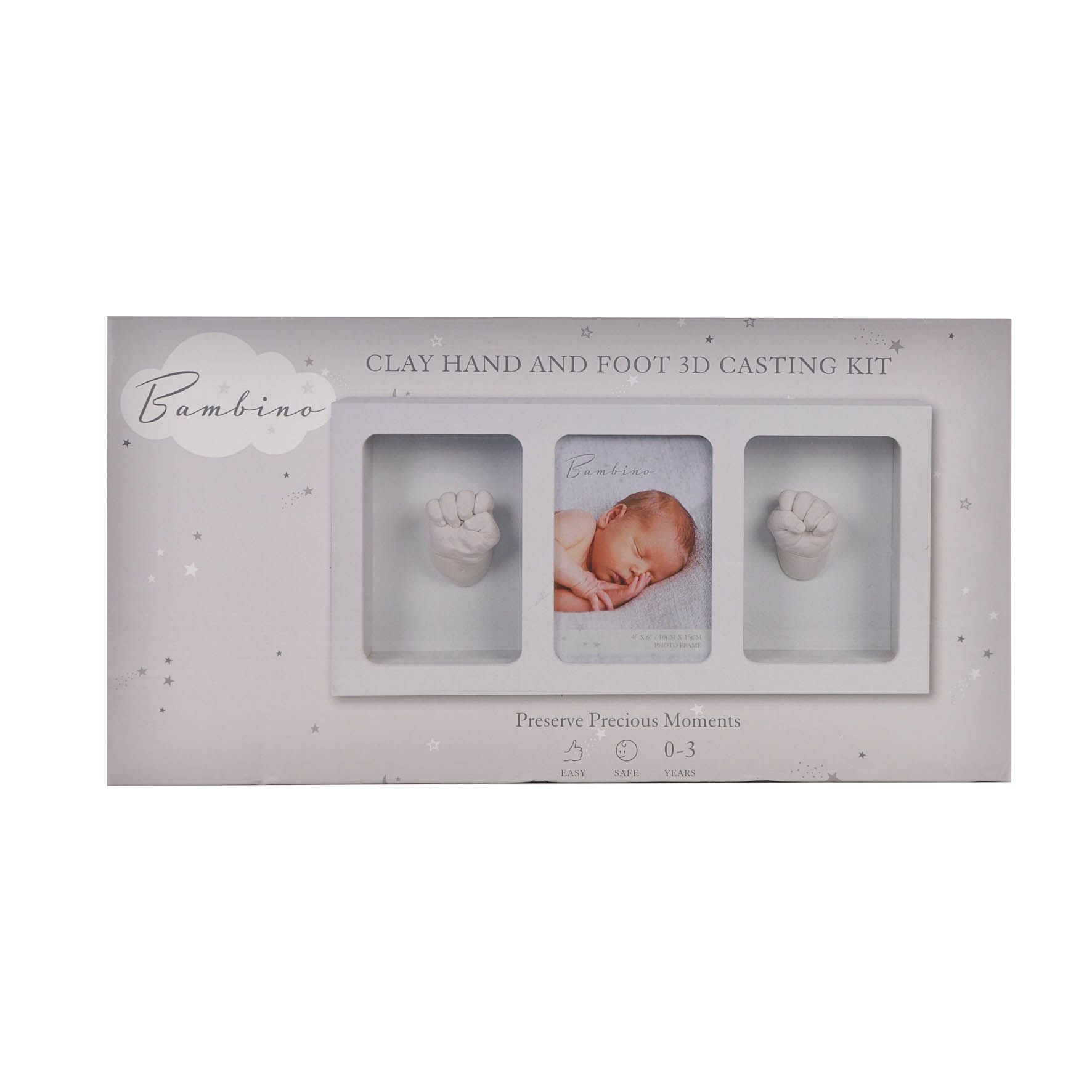 Bambino White Triple Photo Frame & Casting Kit