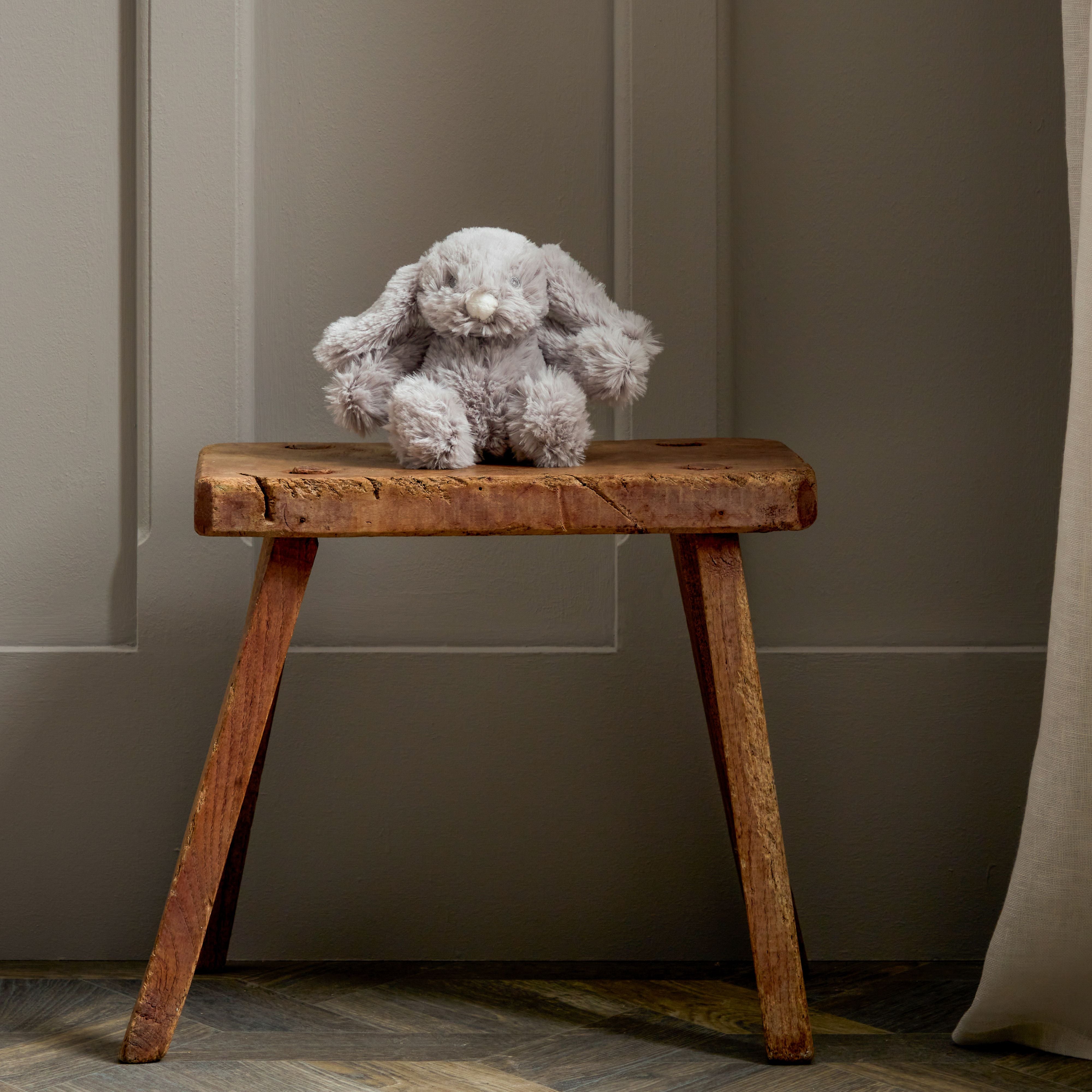 Bambino Grey Plush Rabbit Medium 18cm