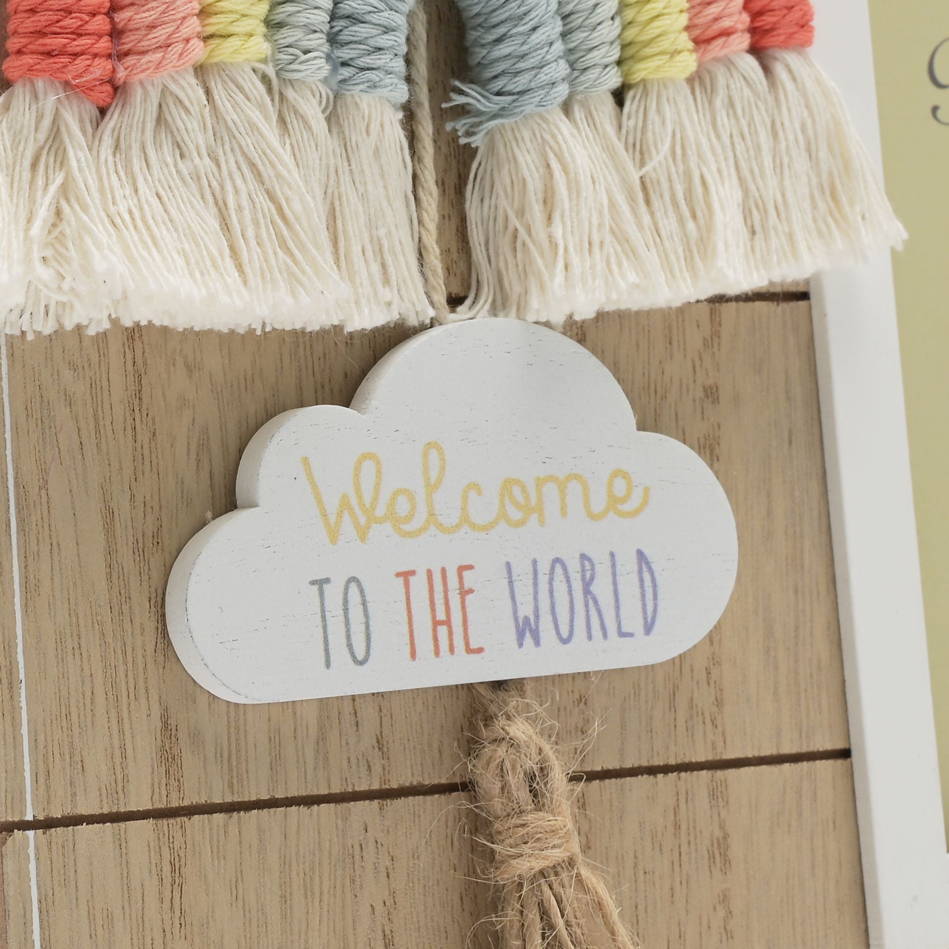 Petit Cheri Photo Frame with Macrame Rainbow 4" x 6"