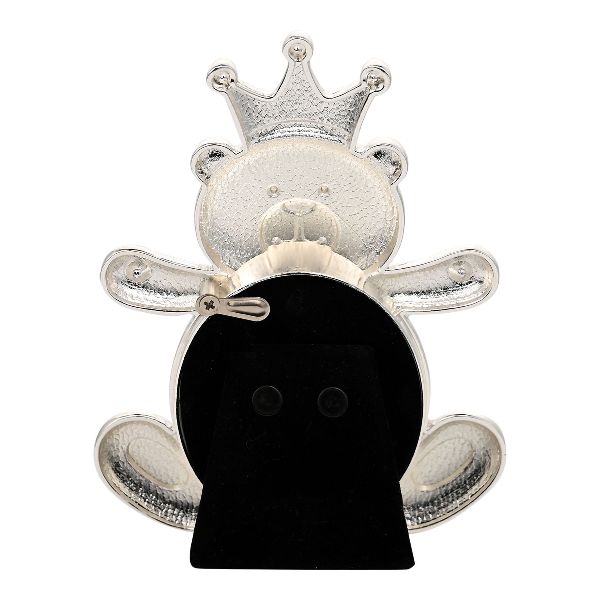 Hello Baby Silverplated Frame - Bear with Crown