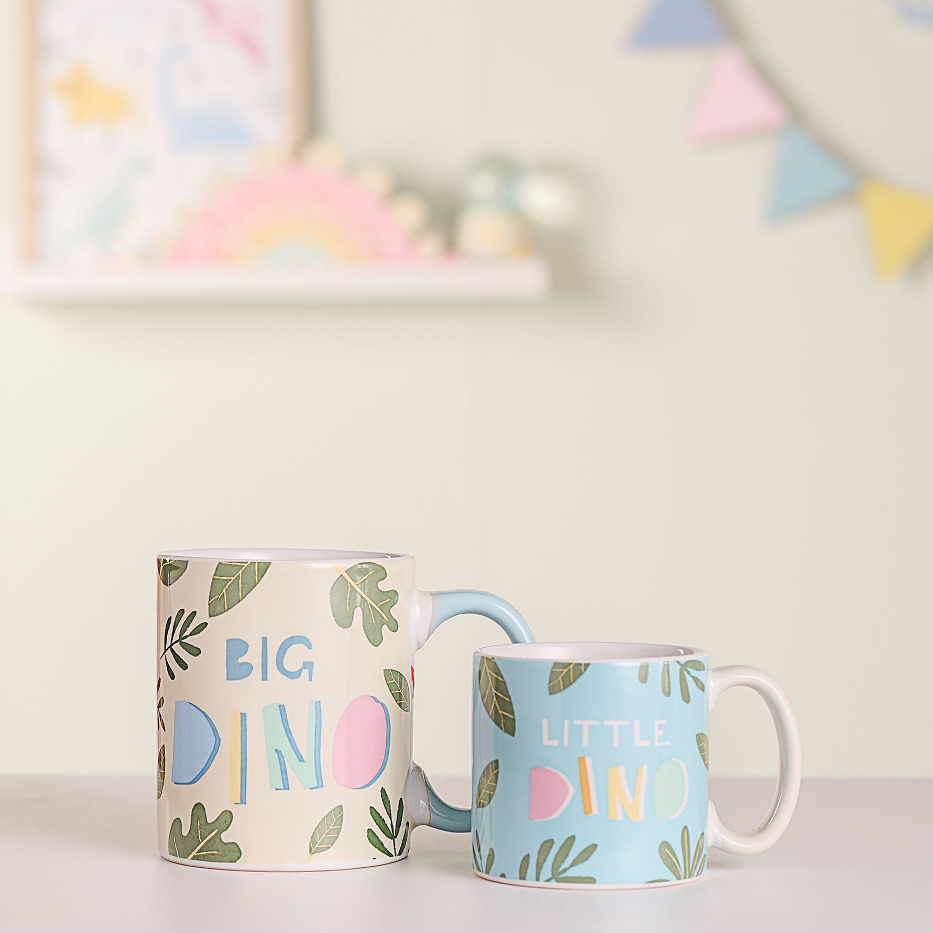 Petit Cheri Dinosaur Mug Set "Big Dino" & "Little Dino"