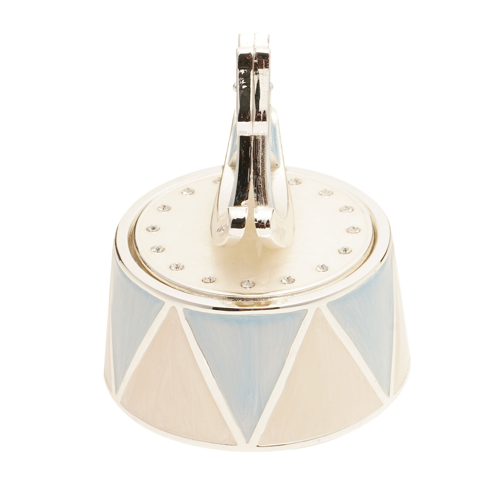 Hello Baby Silverplated Rocking Horse Music Box - Blue