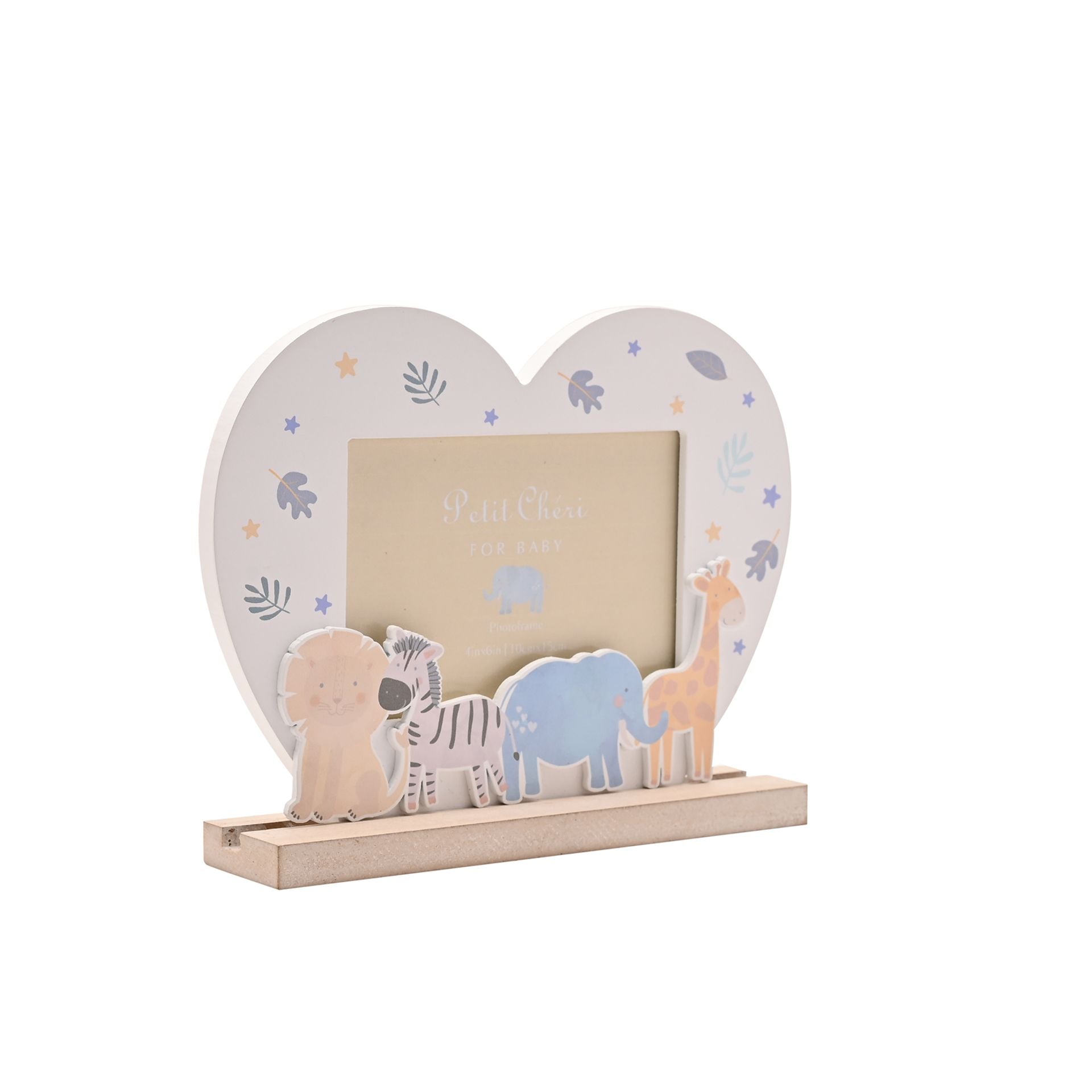 Petit Cheri Animals Heart Frame 6" x 4"